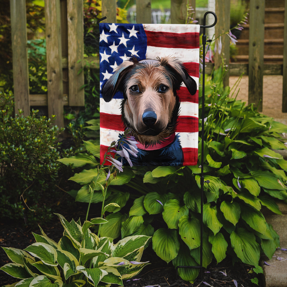 Huntaway Dog American Flag Flag Garden Size CK6562GF  the-store.com.