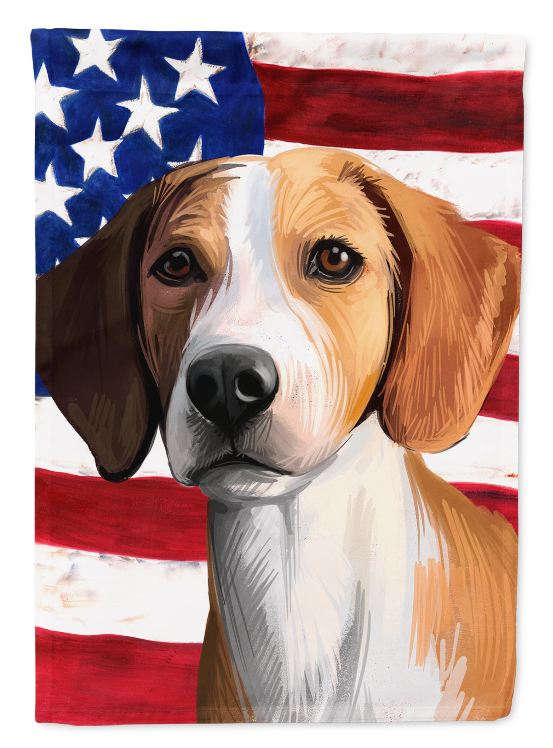 Hygenhund Dog American Flag Flag Canvas House Size CK6564CHF  the-store.com.