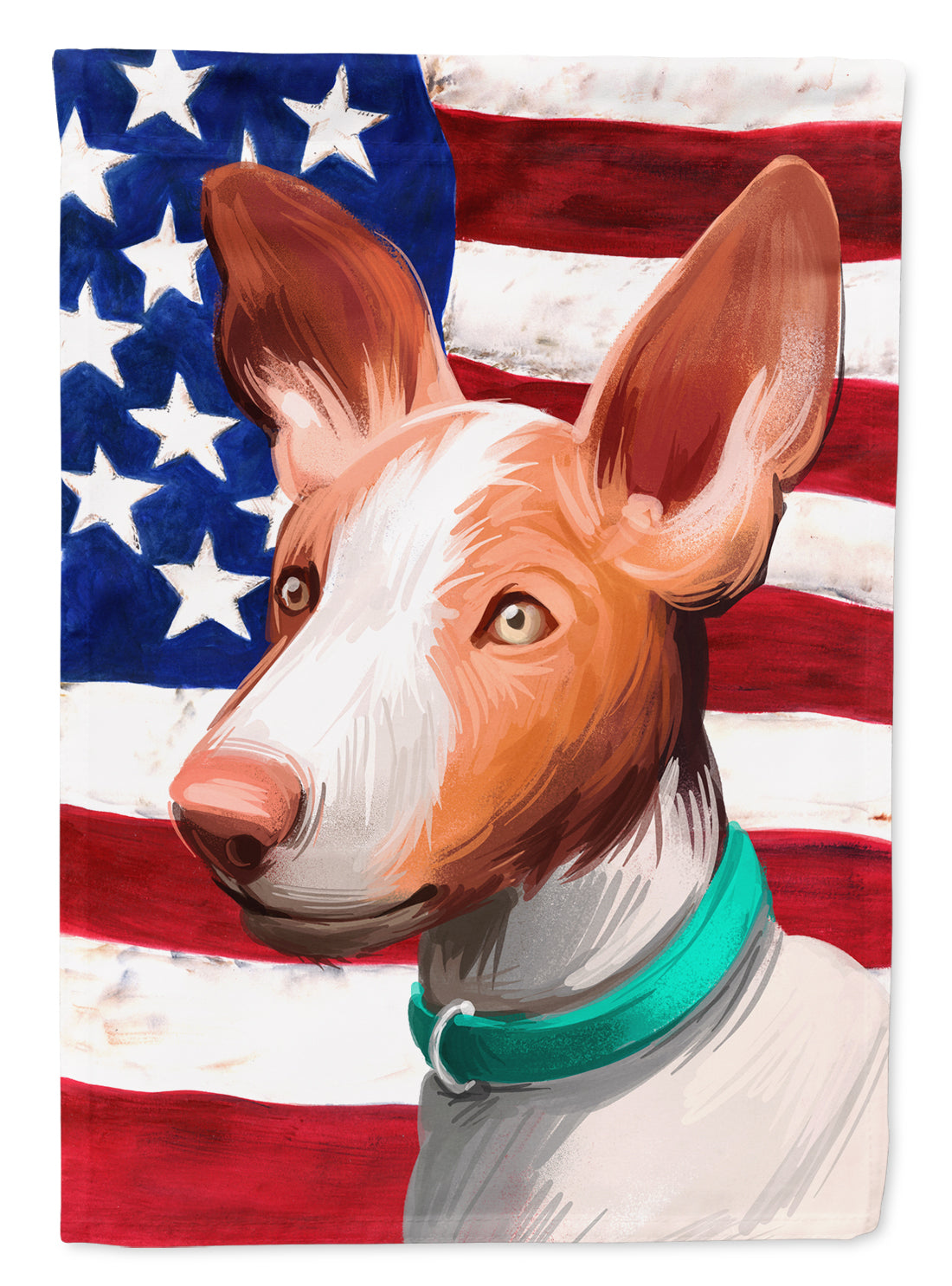 Ibizan Hound Dog American Flag Flag Canvas House Size CK6565CHF  the-store.com.