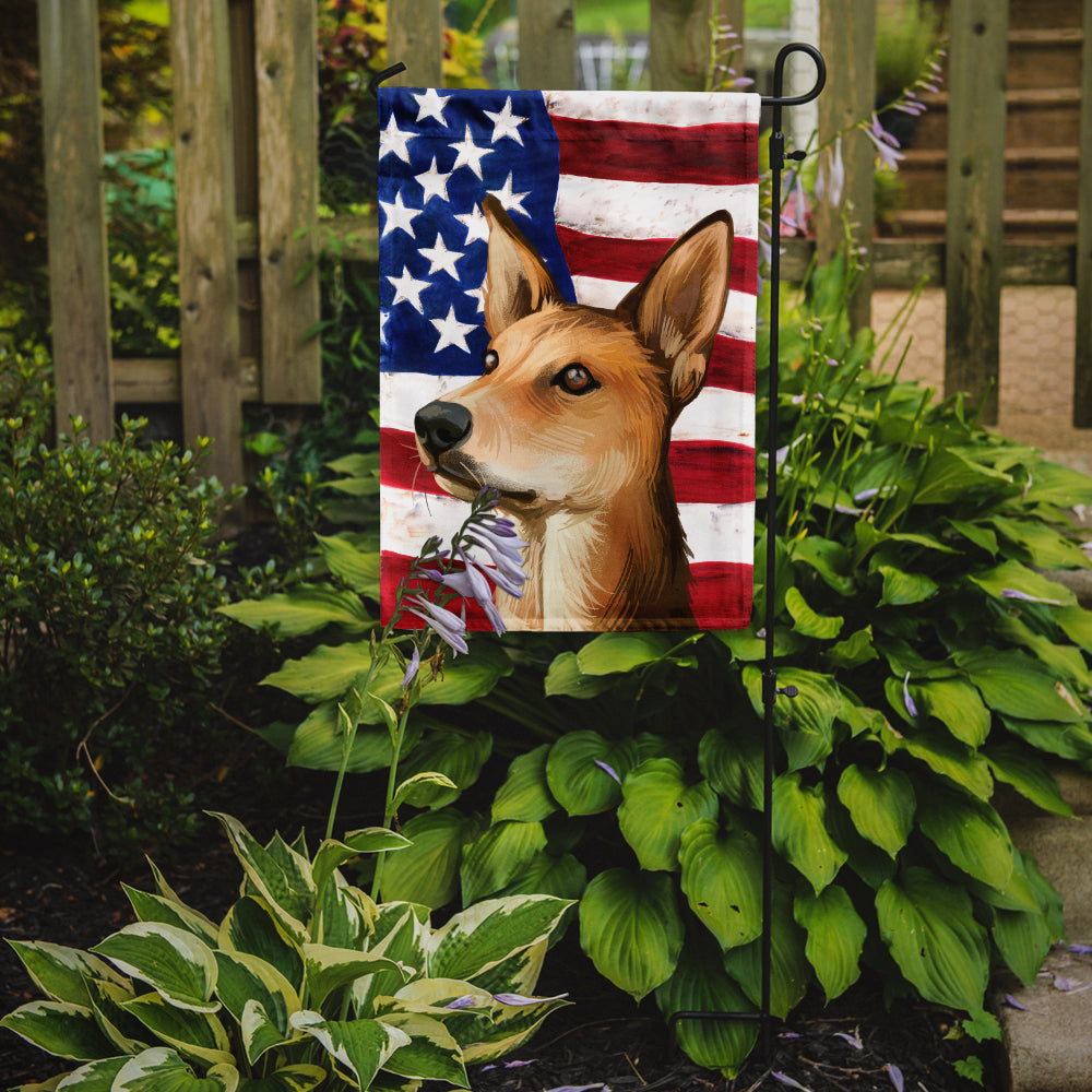 Indian pariah dog American Flag Flag Garden Size CK6567GF  the-store.com.