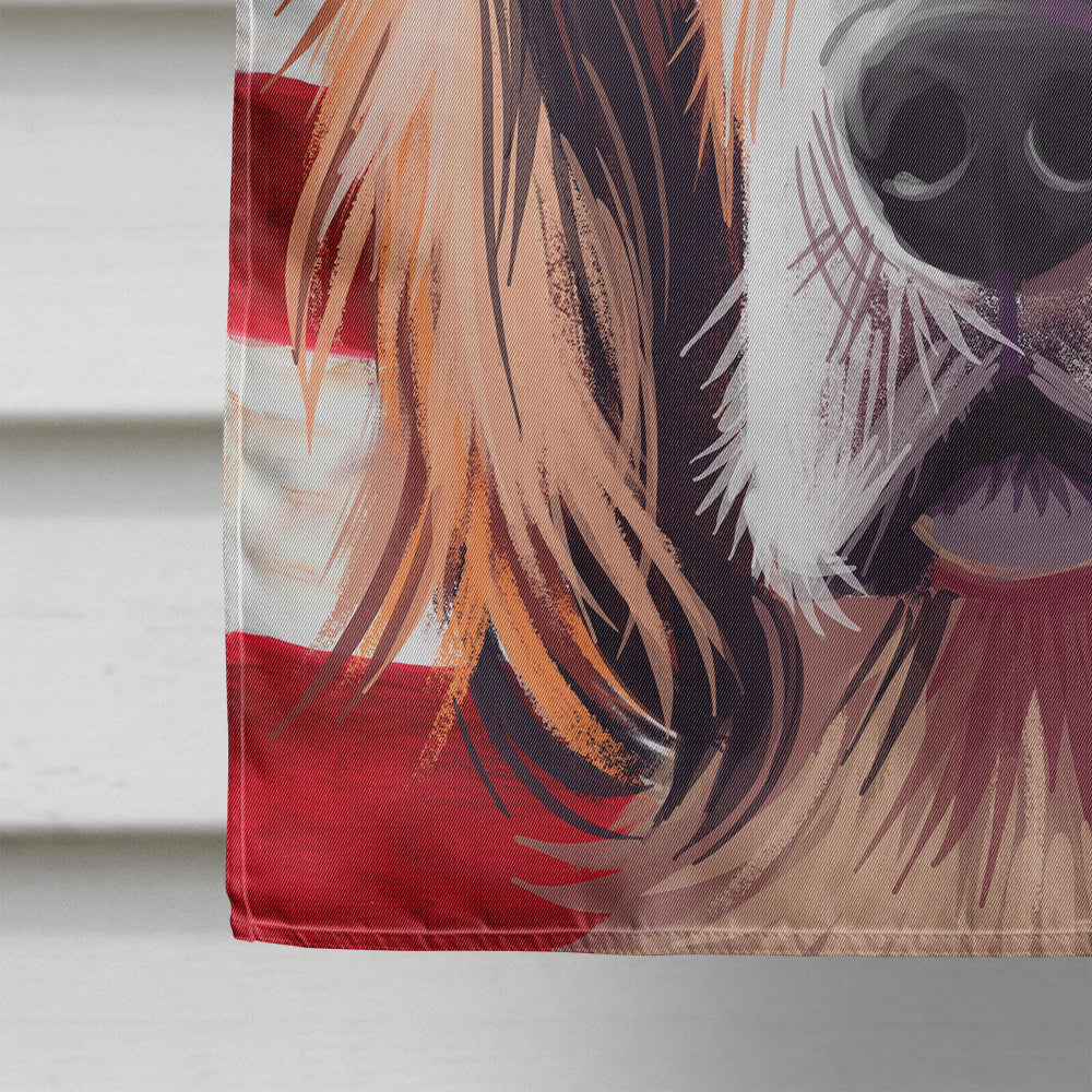 Irish Red and White Setter American Flag Flag Canvas House Size CK6569CHF  the-store.com.