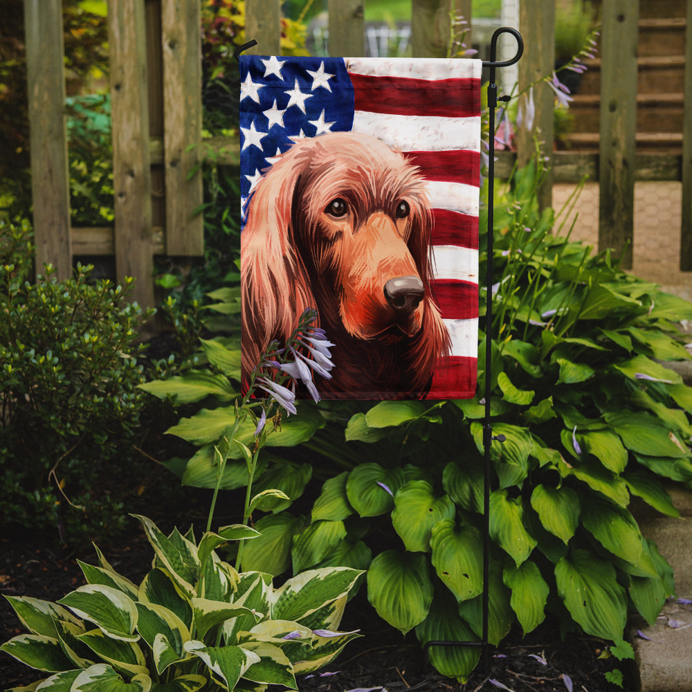 Irish Setter Dog American Flag Flag Garden Size CK6570GF  the-store.com.