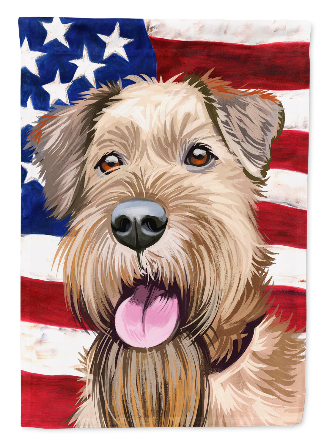 Irish Terrier American Flag Flag Garden Size CK6571GF  the-store.com.