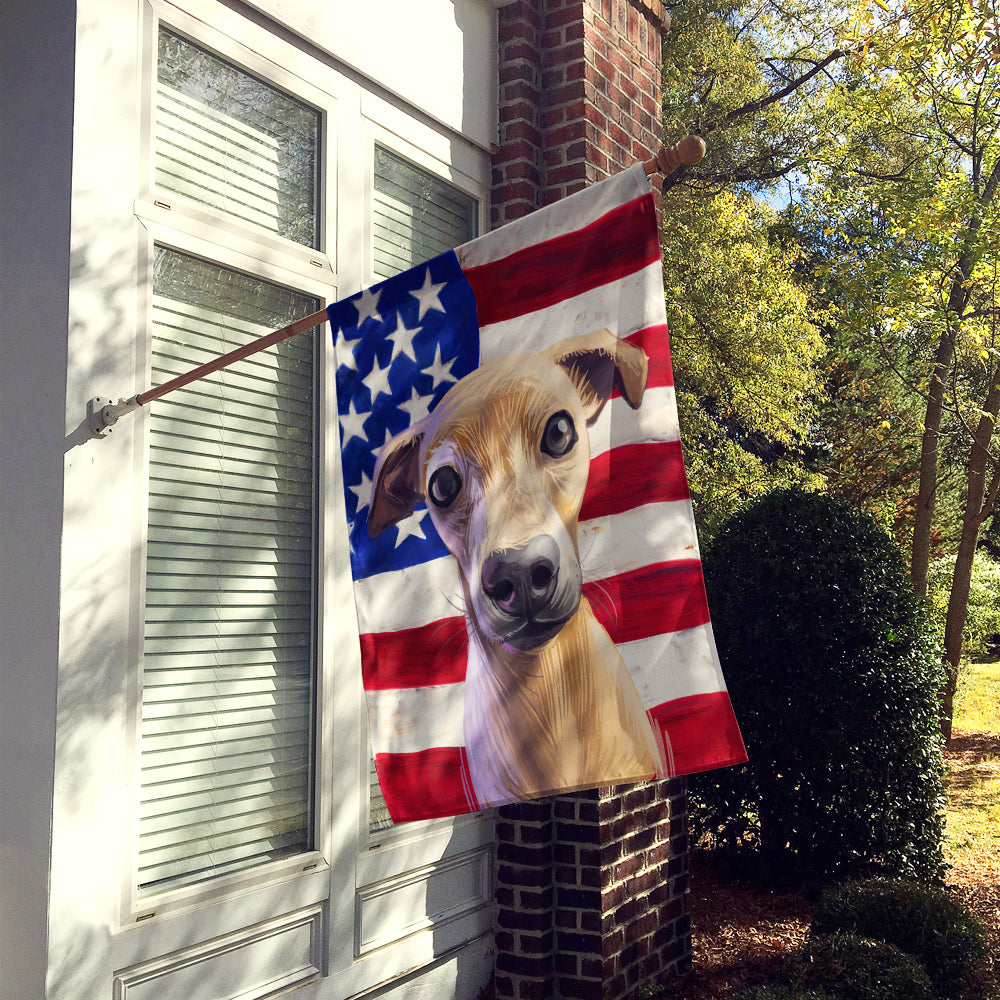 Italian Greyhound American Flag Flag Canvas House Size CK6576CHF  the-store.com.