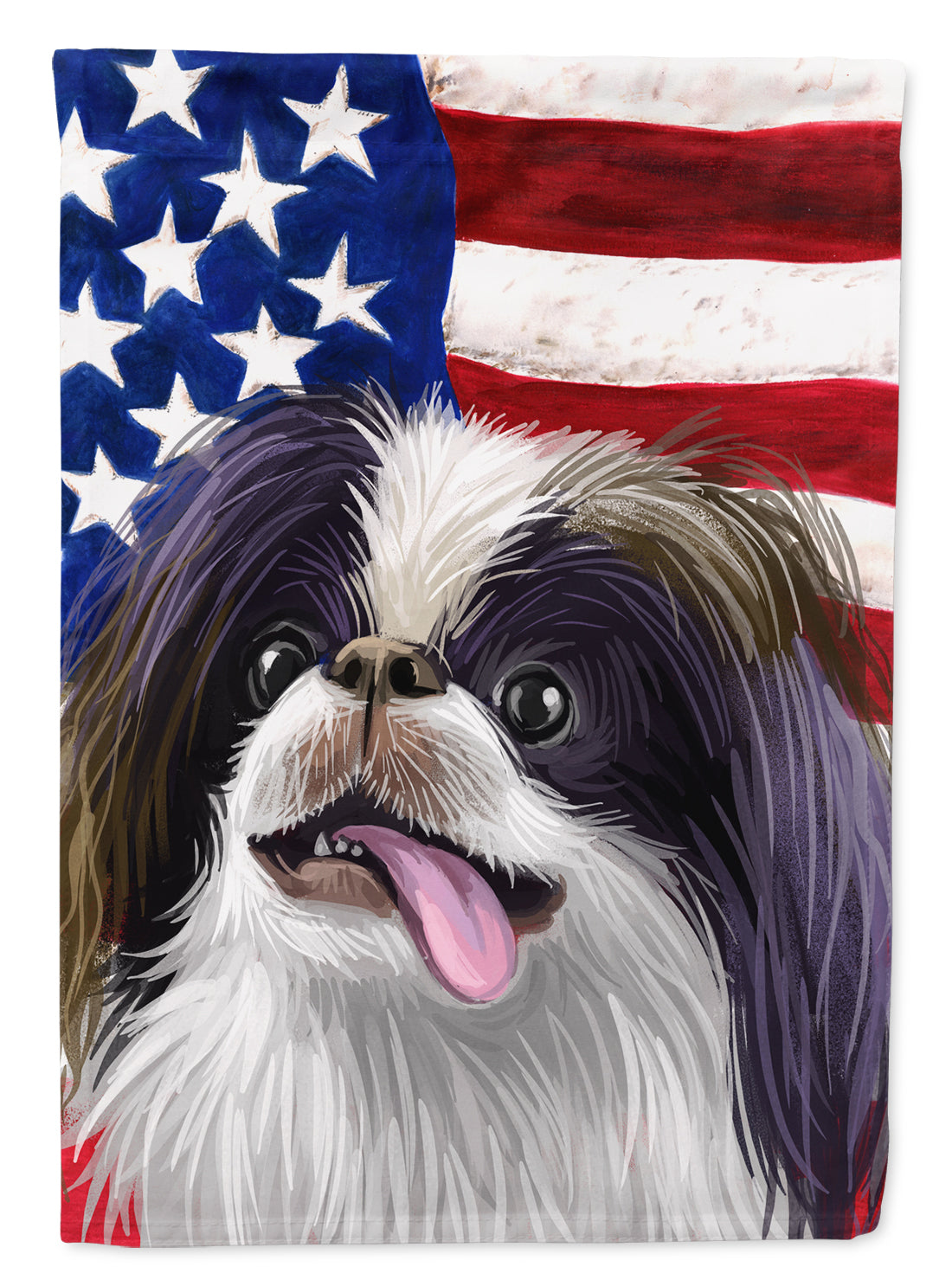 Japanese Chin American Flag Flag Garden Size CK6580GF  the-store.com.