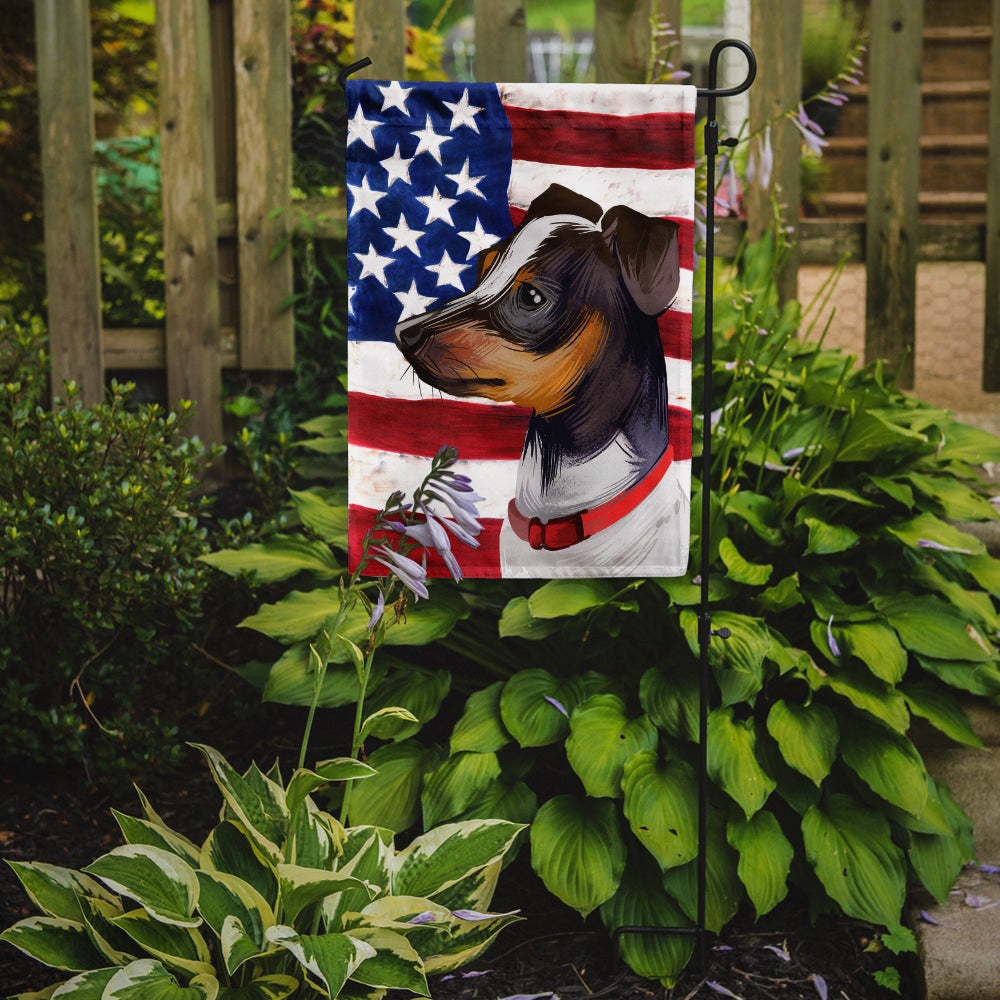 Japanese Terrier American Flag Flag Garden Size CK6582GF  the-store.com.