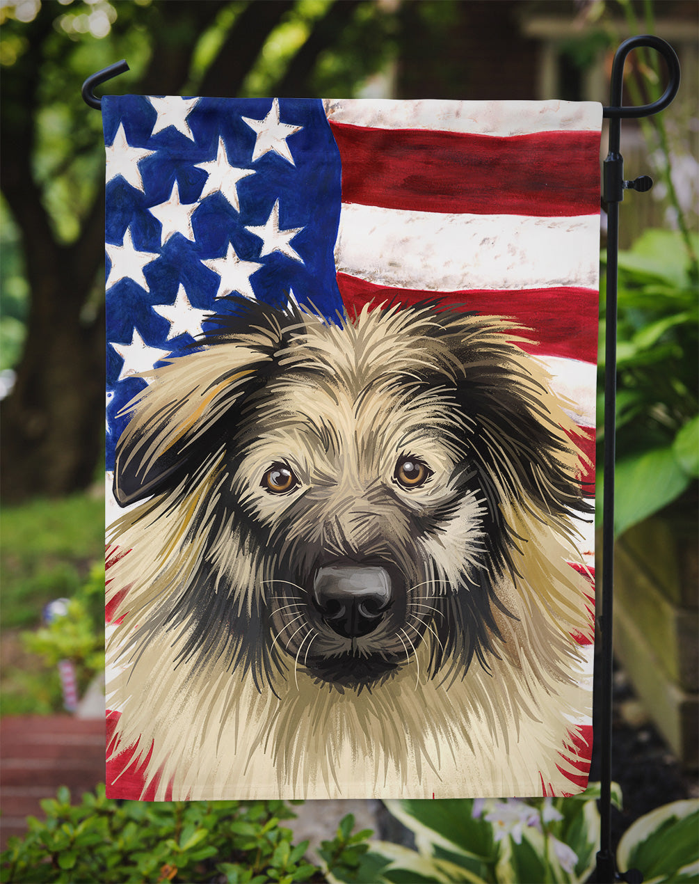 Karst Shepherd American Flag Flag Garden Size CK6587GF  the-store.com.