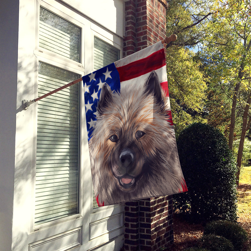 Keeshond American Flag Flag Canvas House Size CK6588CHF  the-store.com.