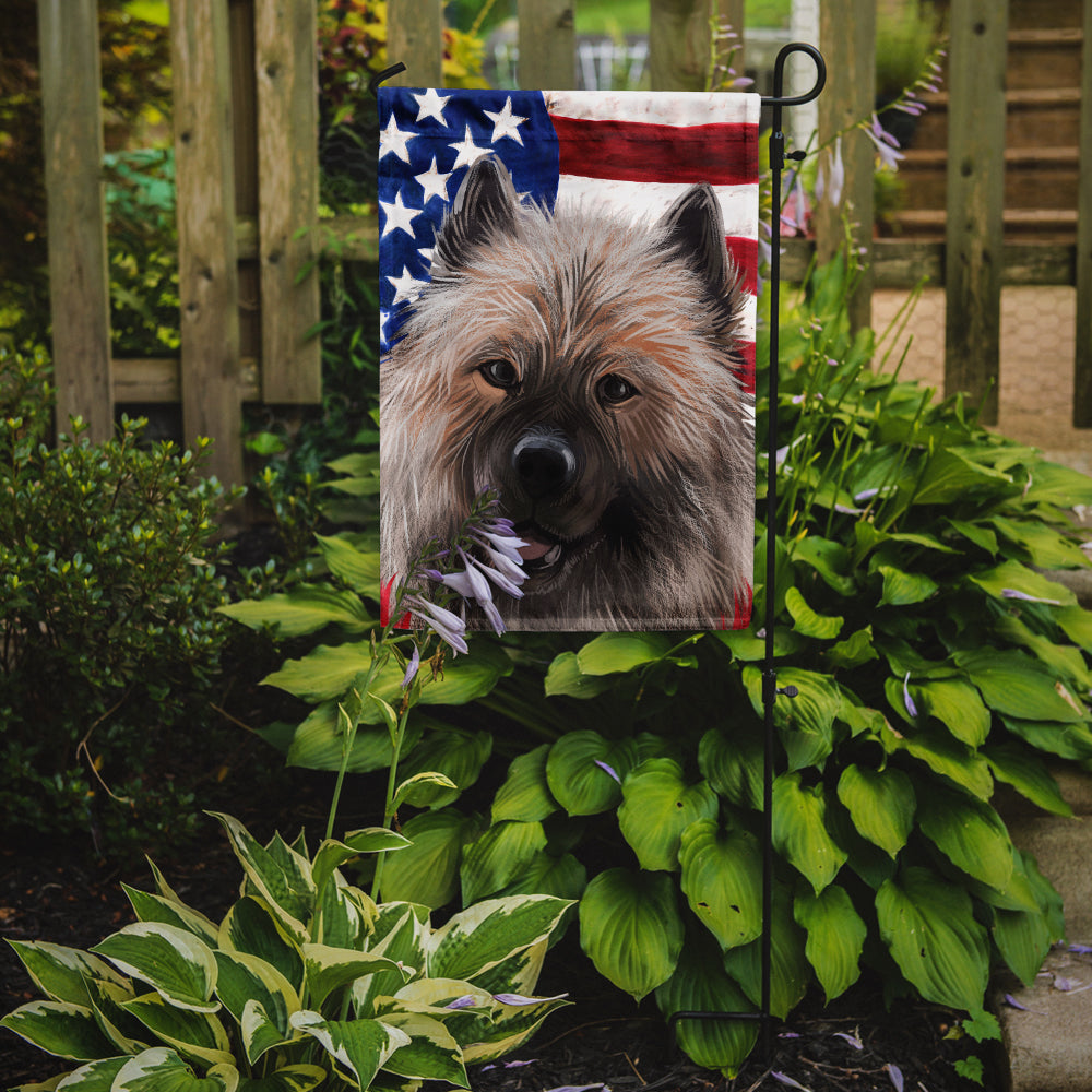 Keeshond American Flag Flag Garden Size CK6588GF  the-store.com.