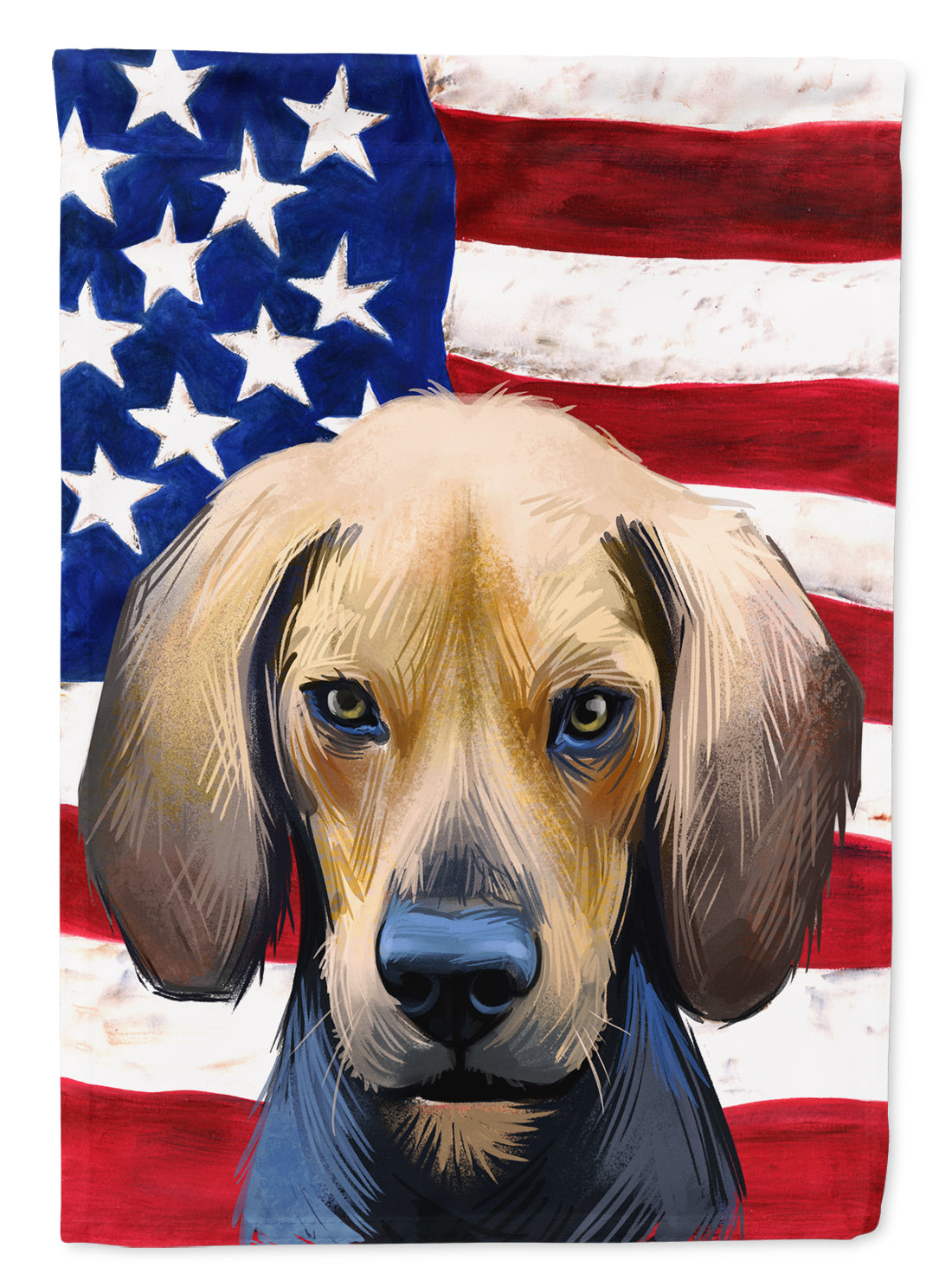 Kerry Beagle American Flag Flag Garden Size CK6589GF  the-store.com.