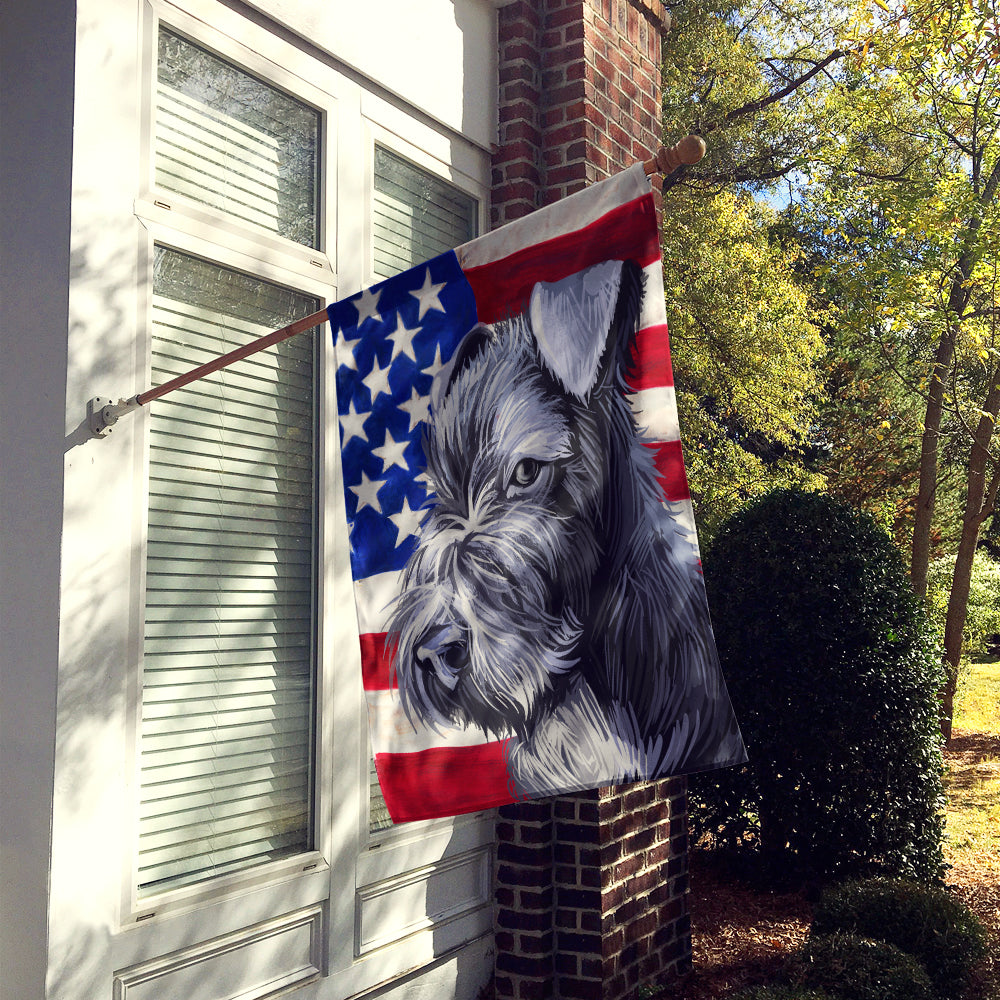 Kerry Blue Terrier American Flag Flag Canvas House Size CK6590CHF  the-store.com.