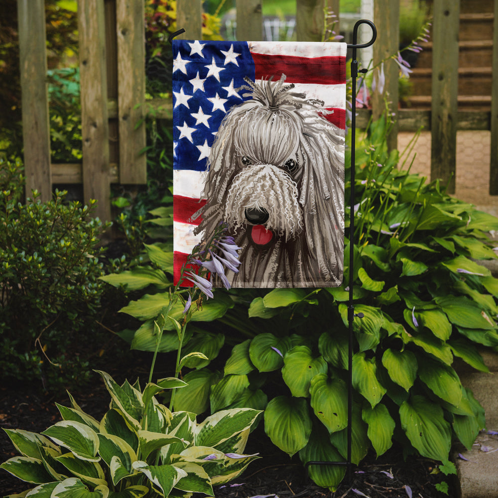 Komondor American Flag Flag Garden Size CK6594GF  the-store.com.