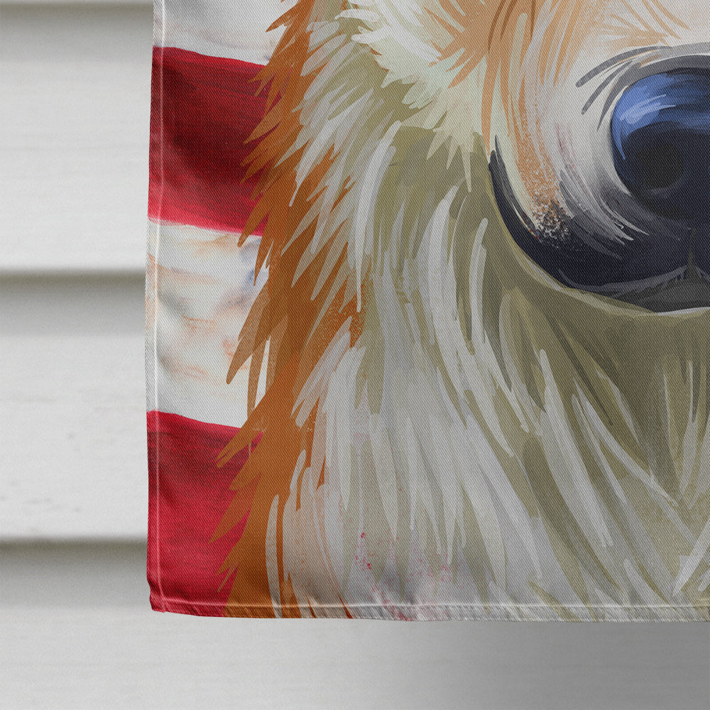 Korean Jindo American Flag Flag Canvas House Size CK6596CHF  the-store.com.