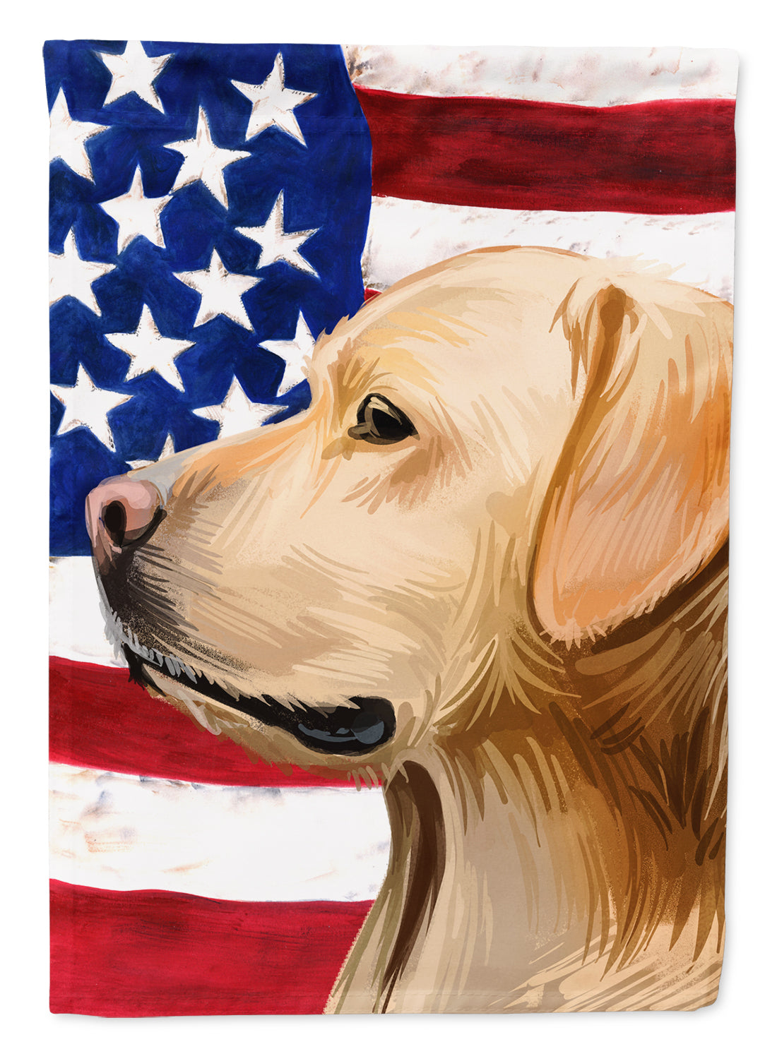 Labrador Retriever American Flag Flag Canvas House Size CK6600CHF  the-store.com.