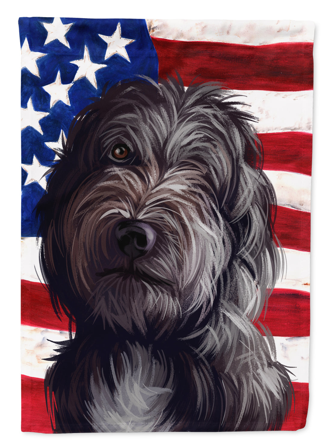 Lagotto Romagnolo American Flag Flag Garden Size CK6601GF  the-store.com.