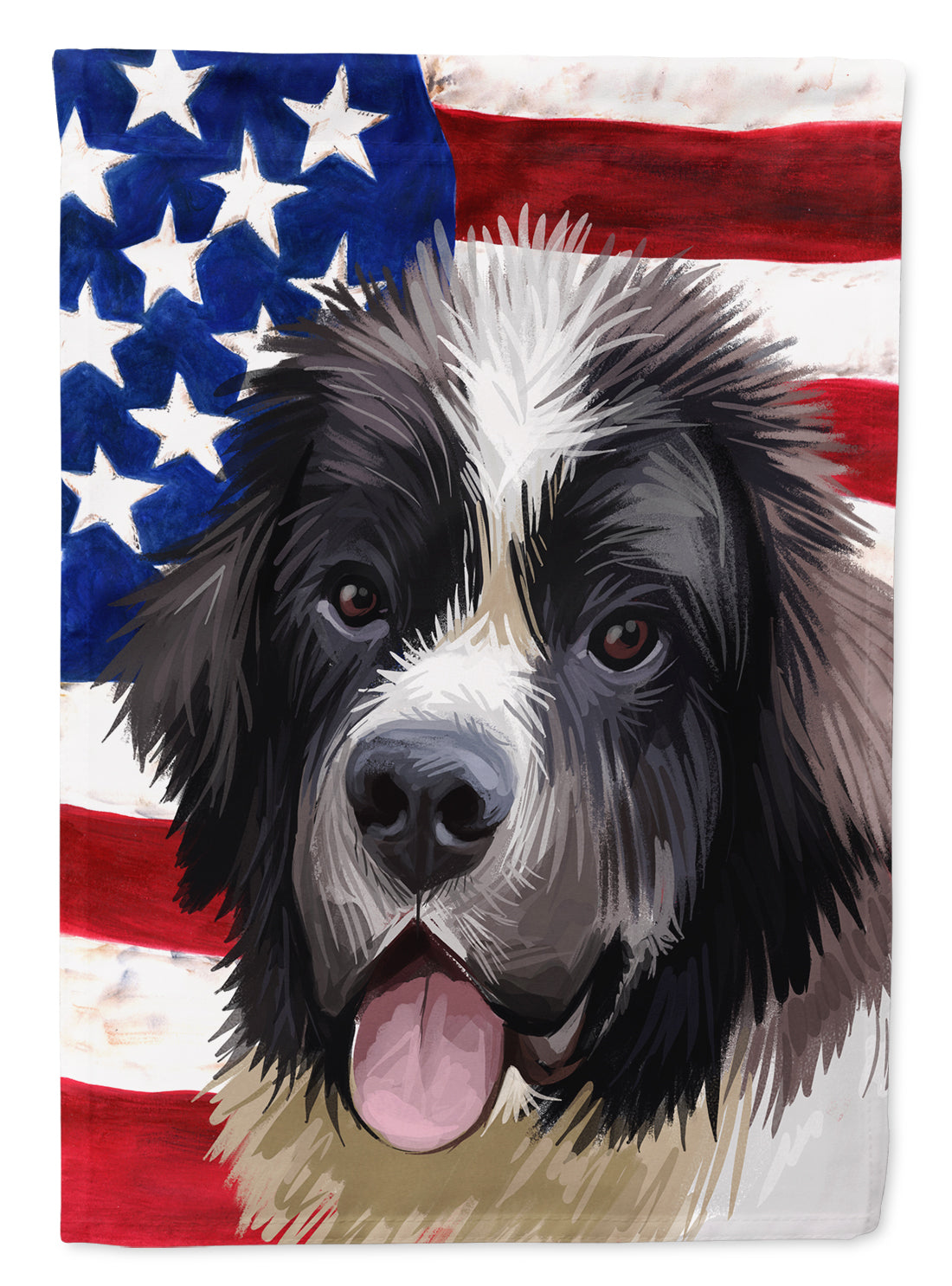 Landseer American Flag Flag Canvas House Size CK6604CHF  the-store.com.