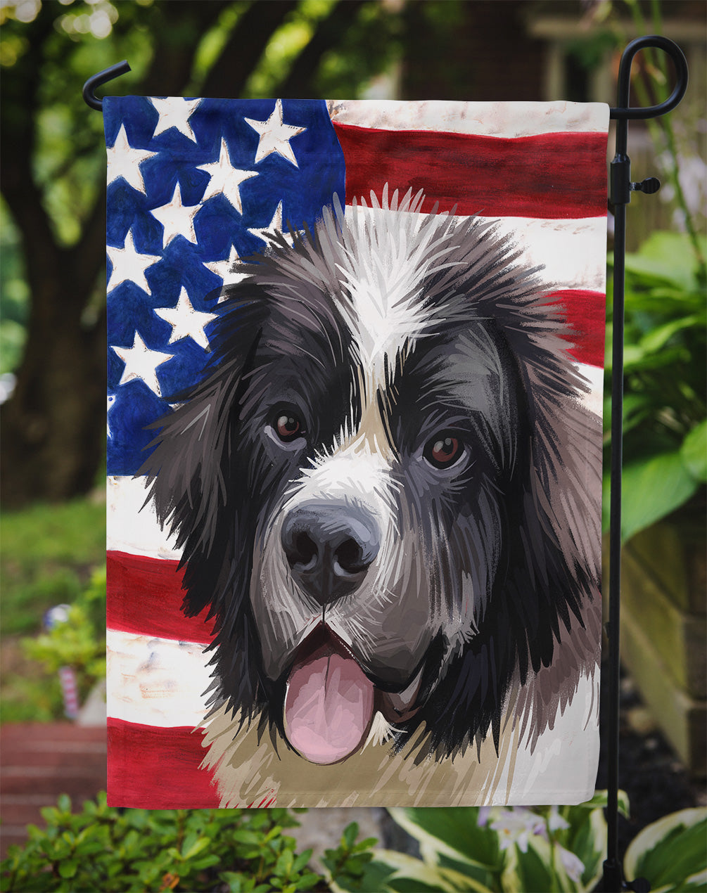 Landseer American Flag Flag Garden Size CK6604GF  the-store.com.