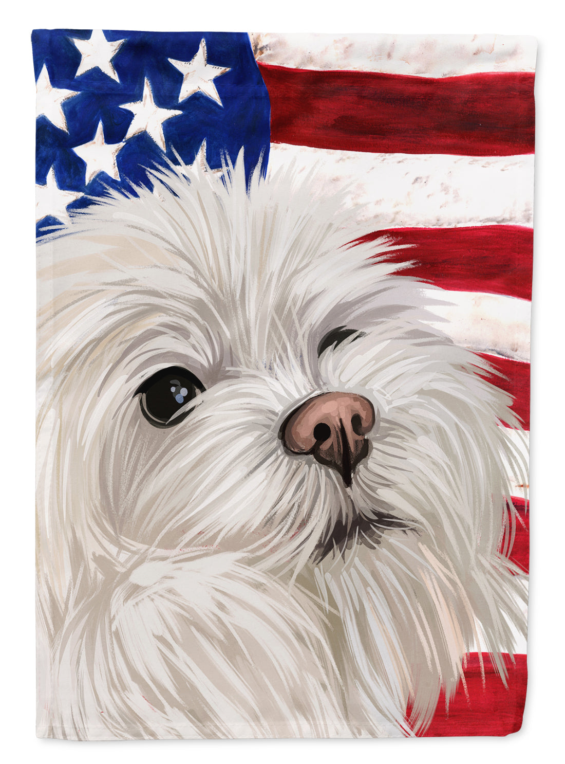 Maltese American Flag Flag Garden Size CK6612GF  the-store.com.