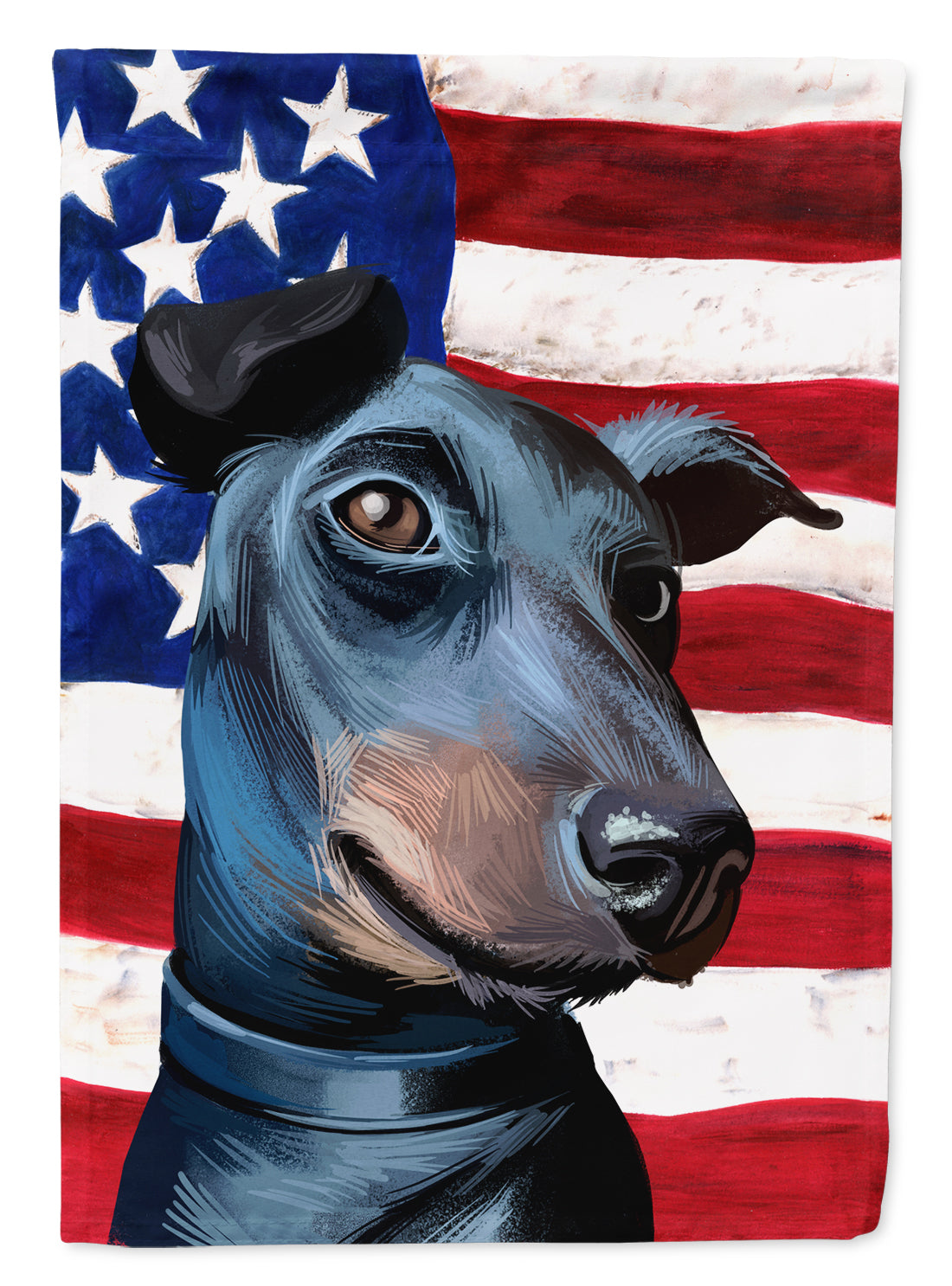 Manchester Terrier American Flag Flag Canvas House Size CK6613CHF  the-store.com.