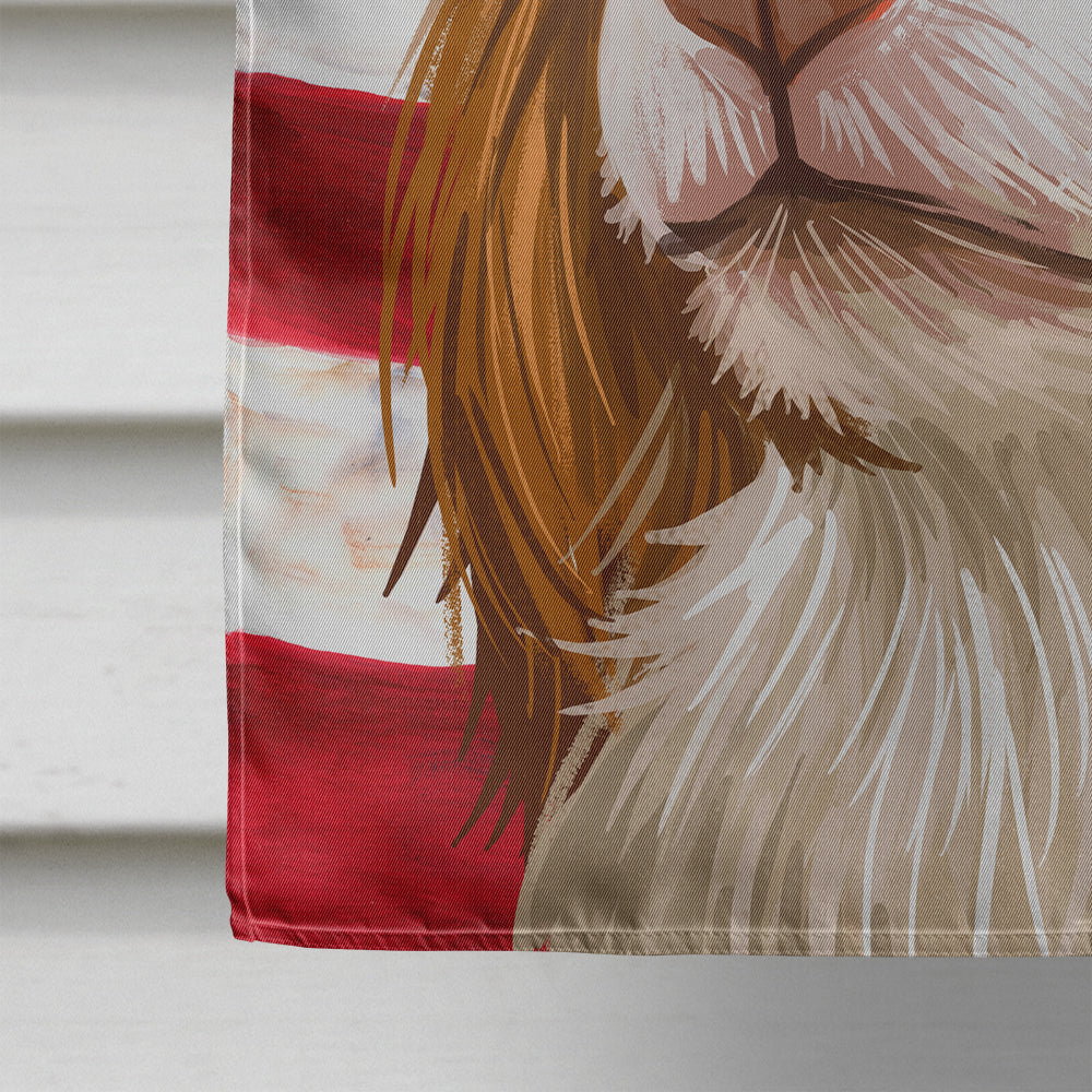 Miniature Australian Shepherd American Flag Flag Canvas House Size CK6616CHF  the-store.com.