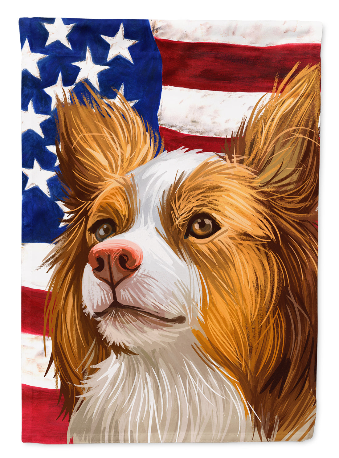 Miniature Australian Shepherd American Flag Flag Canvas House Size CK6616CHF  the-store.com.