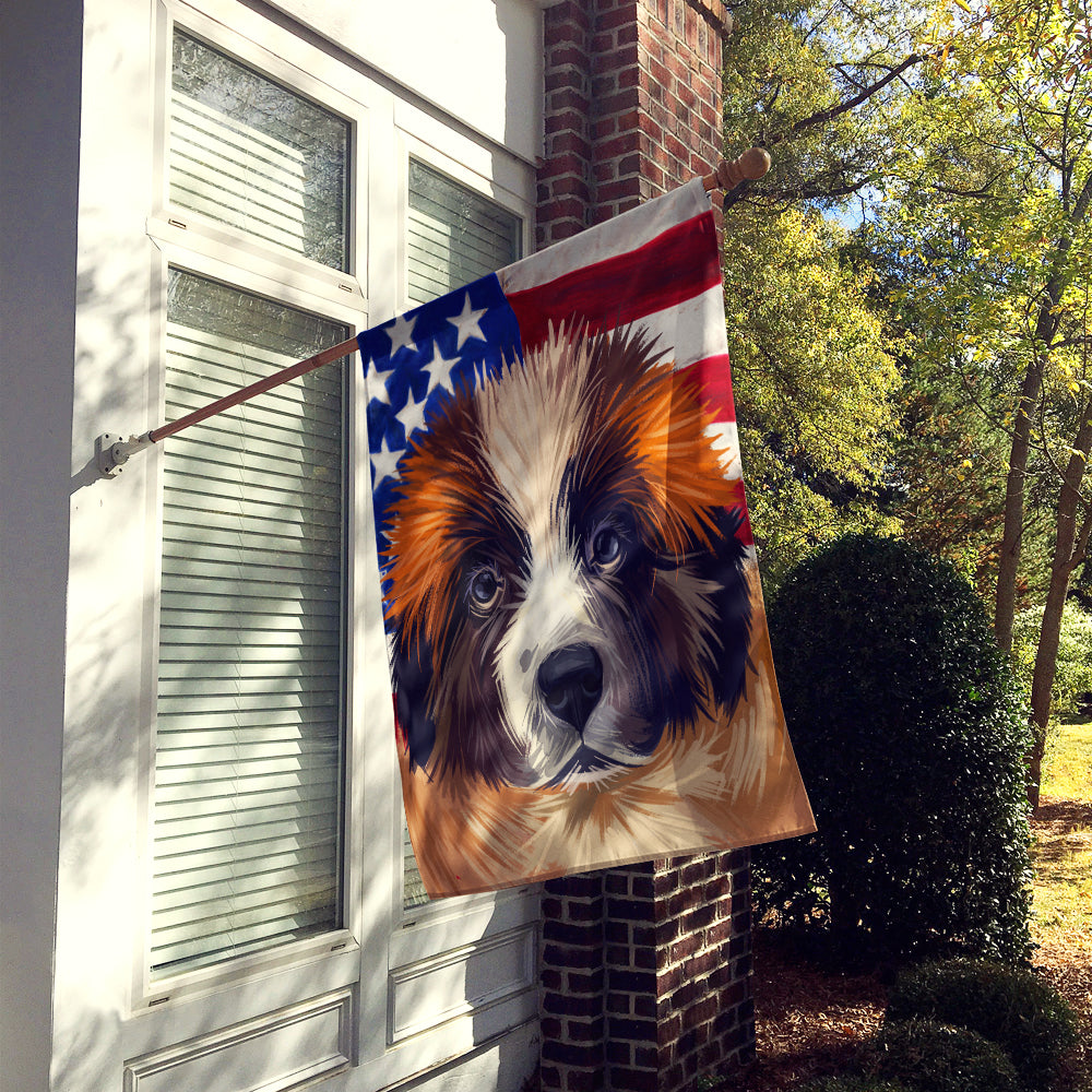 Moscow Watchdog Dog American Flag Flag Canvas House Size CK6622CHF  the-store.com.