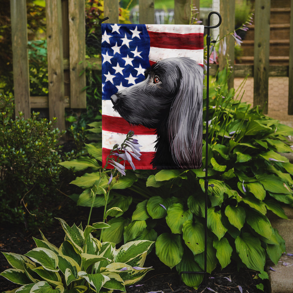 Large Munsterlander Dog American Flag Flag Garden Size CK6623GF  the-store.com.