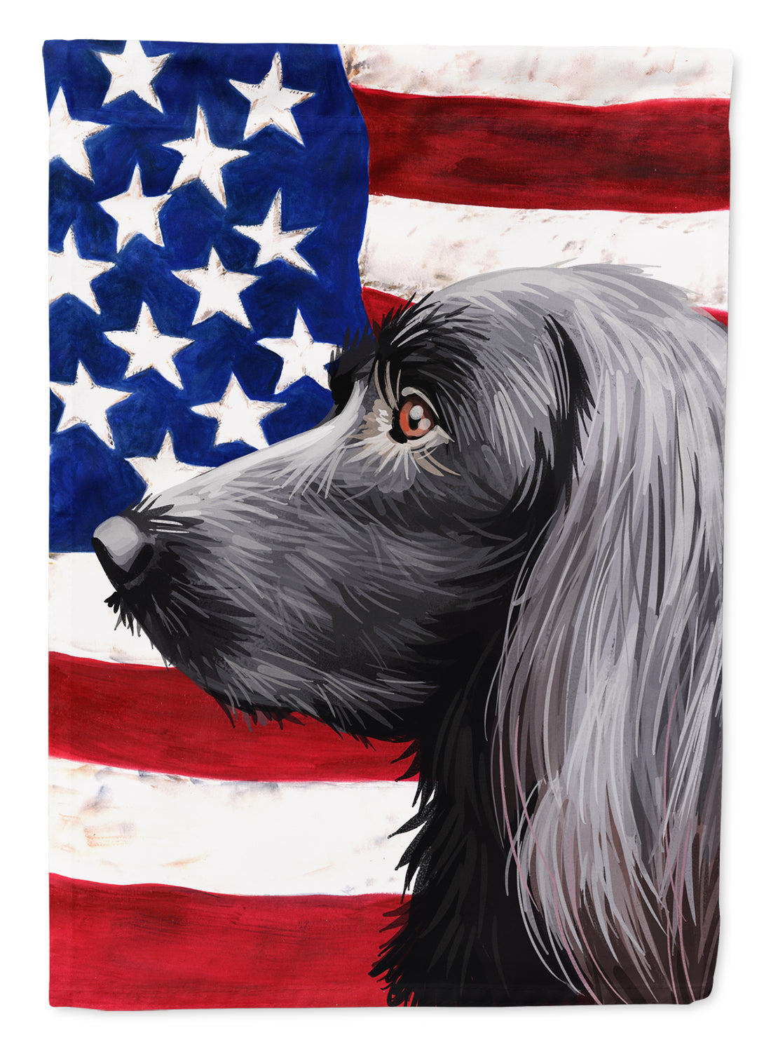 Large Munsterlander Dog American Flag Flag Garden Size CK6623GF  the-store.com.