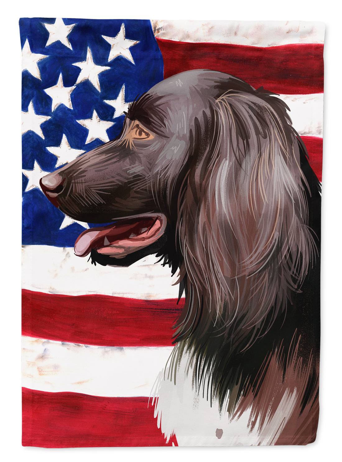 Small Munsterlander Dog American Flag Flag Garden Size CK6624GF  the-store.com.