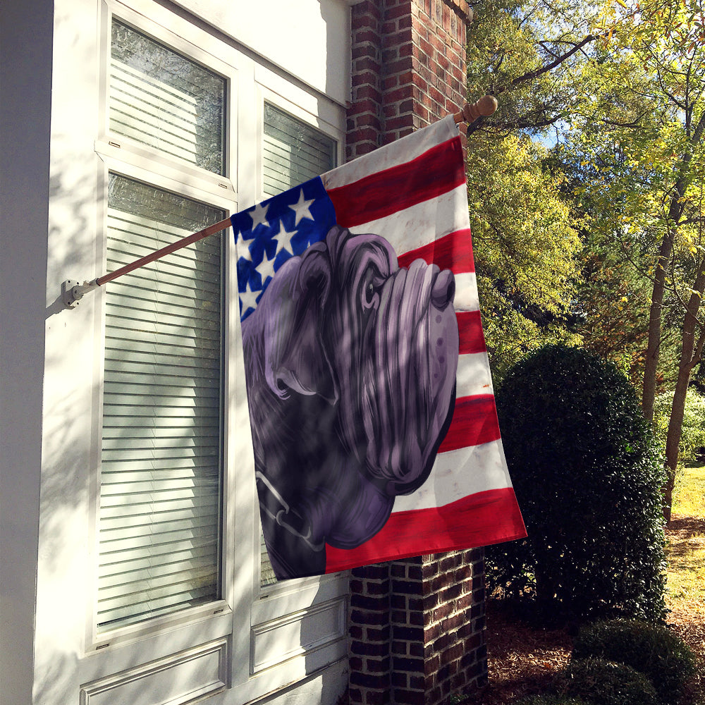 Neapolitan Mastiff Dog American Flag Flag Canvas House Size CK6625CHF  the-store.com.