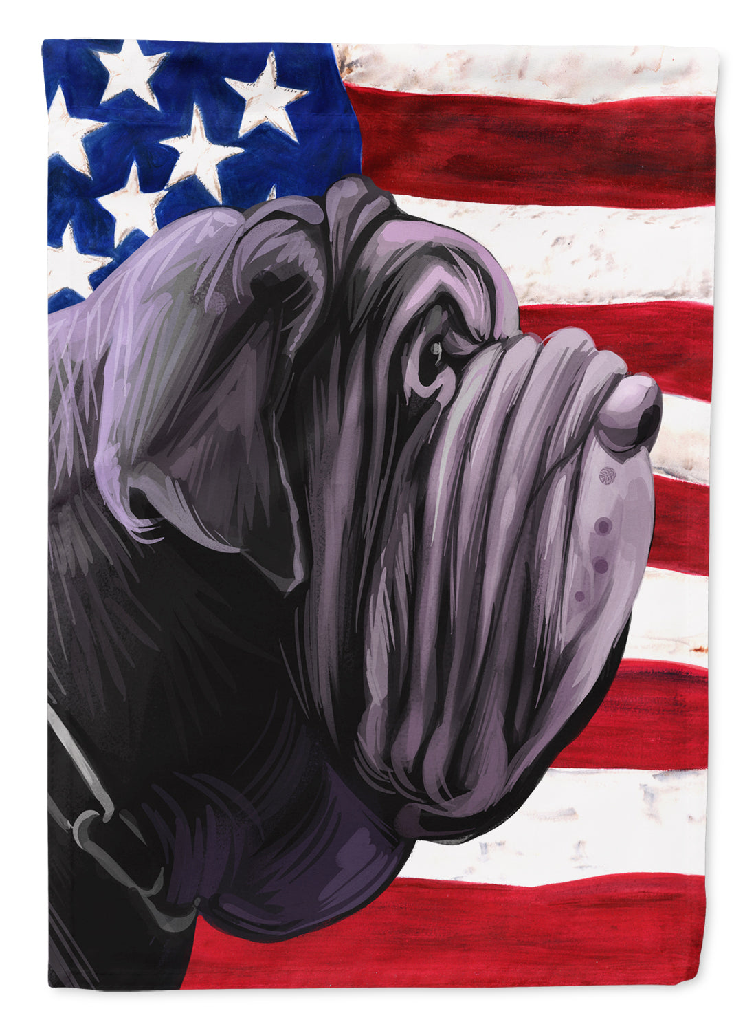 Neapolitan Mastiff Dog American Flag Flag Canvas House Size CK6625CHF  the-store.com.