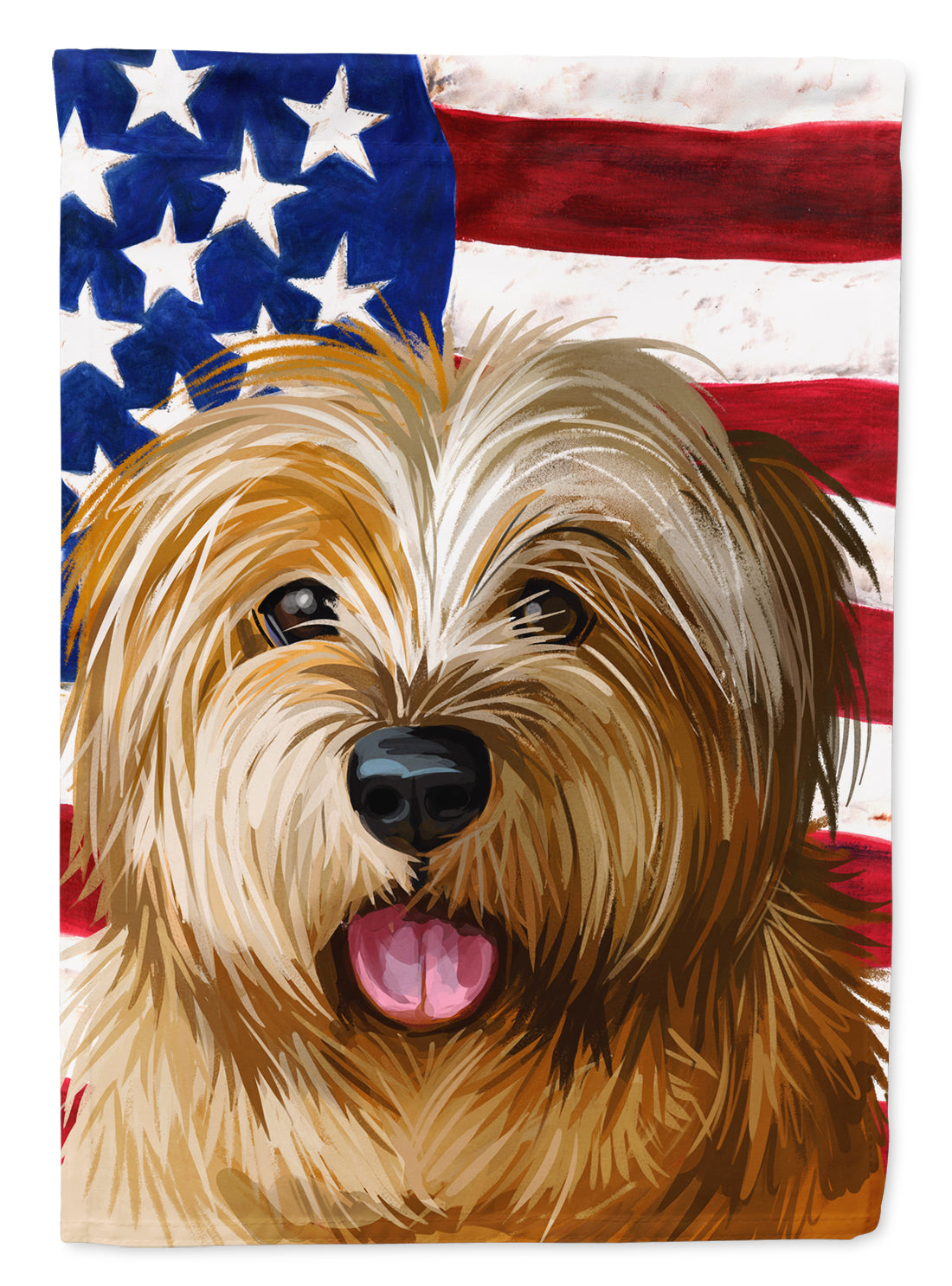 Norfolk Terrier Dog American Flag Flag Canvas House Size CK6627CHF  the-store.com.