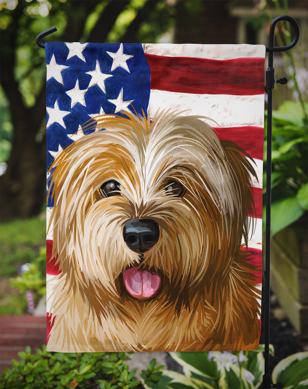 Norfolk Terrier Dog American Flag Flag Garden Size CK6627GF  the-store.com.