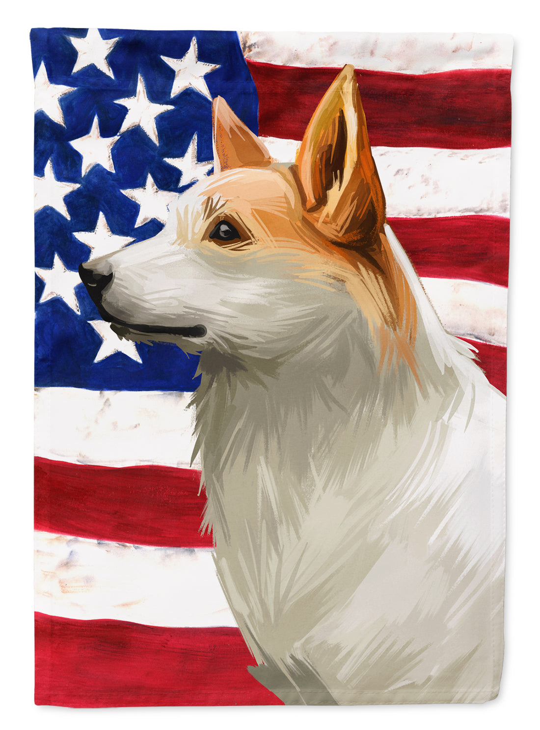 Norrbottenspets Dog American Flag Flag Canvas House Size CK6628CHF  the-store.com.