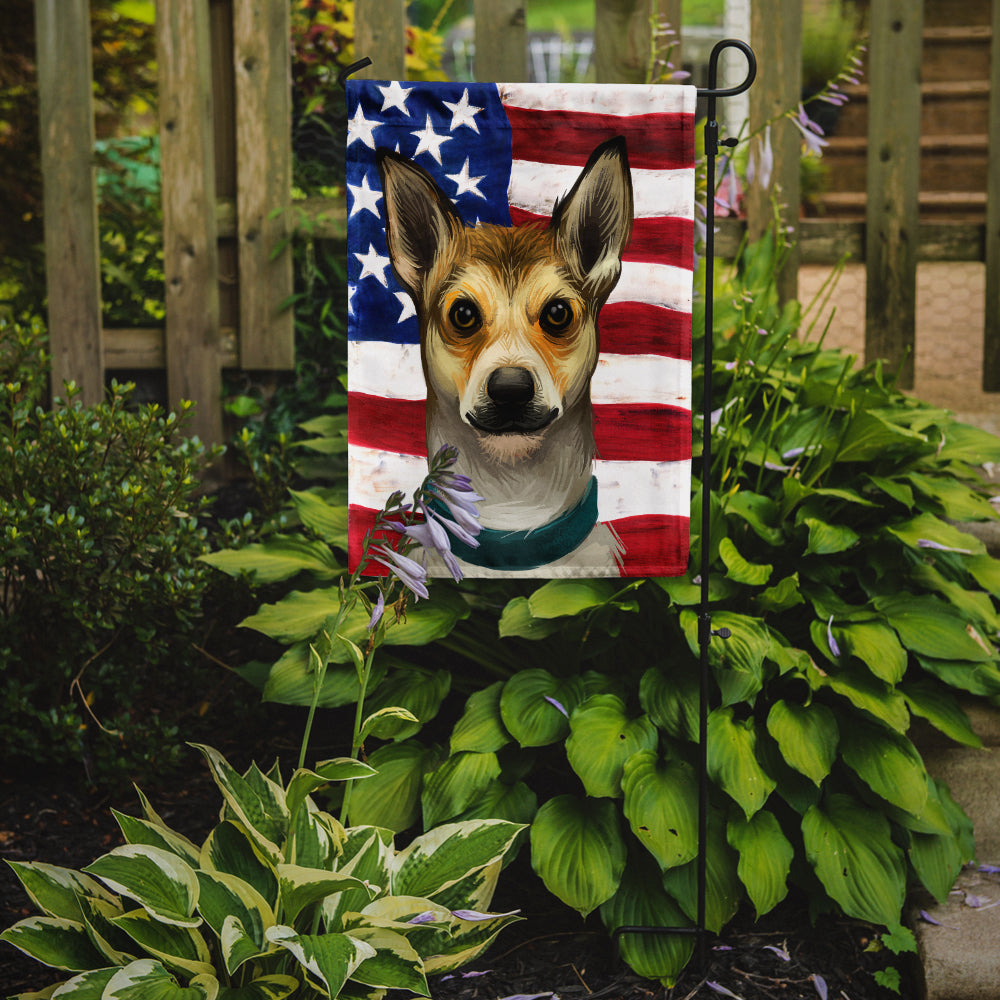 Norwegian Lundehund Dog American Flag Flag Garden Size CK6632GF  the-store.com.