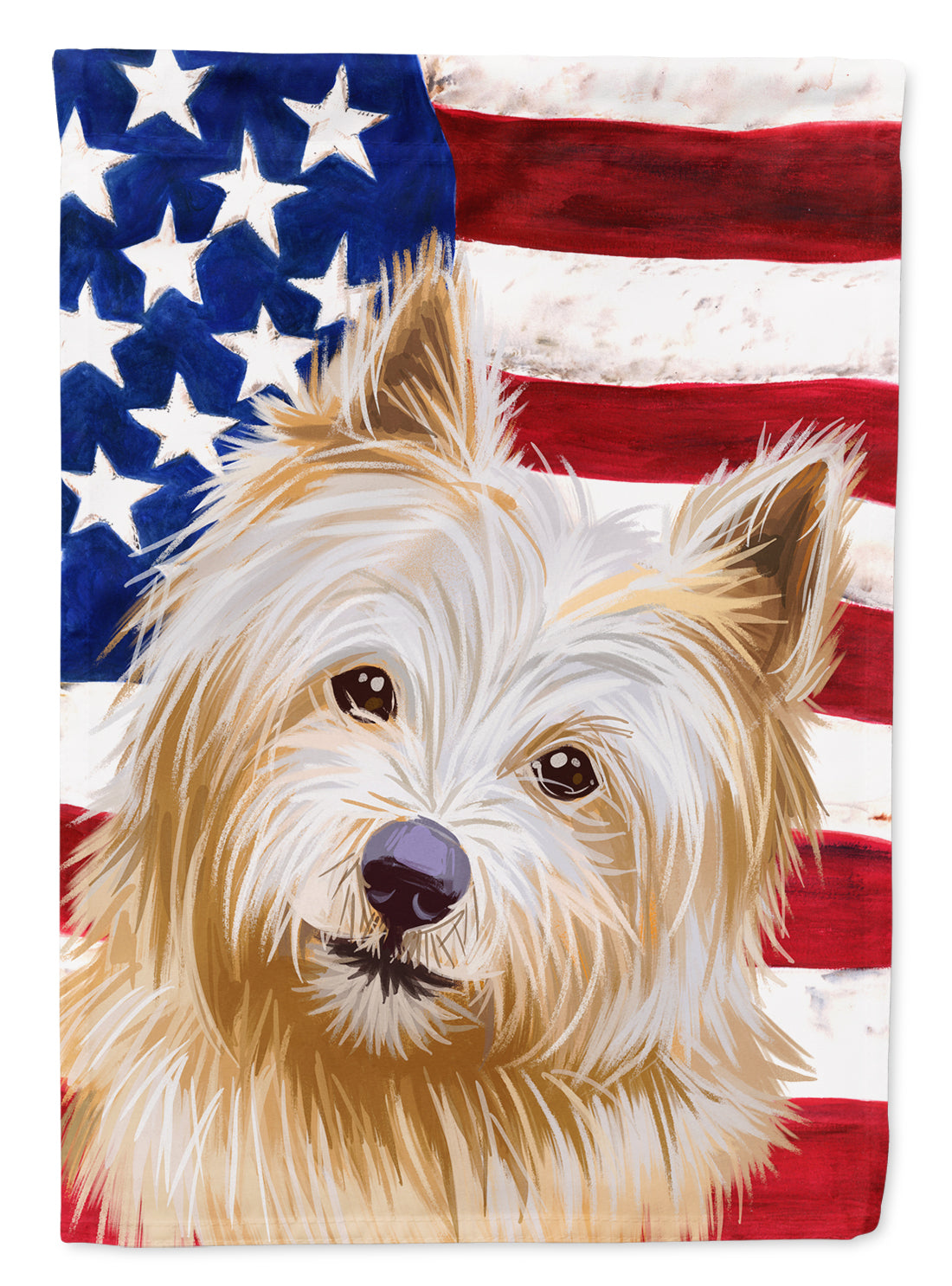 Norwich Terrier Dog American Flag Flag Canvas House Size CK6633CHF  the-store.com.