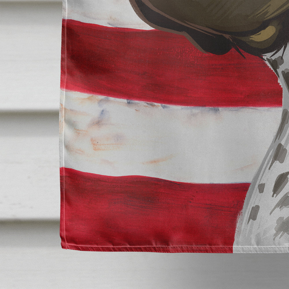Old Danish Pointer Dog American Flag Flag Canvas House Size CK6634CHF  the-store.com.