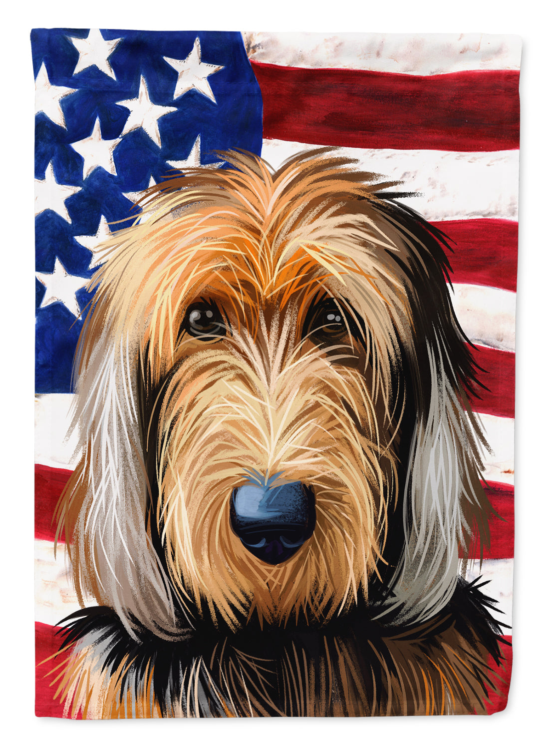 Otterhound Dog American Flag Flag Canvas House Size CK6636CHF  the-store.com.