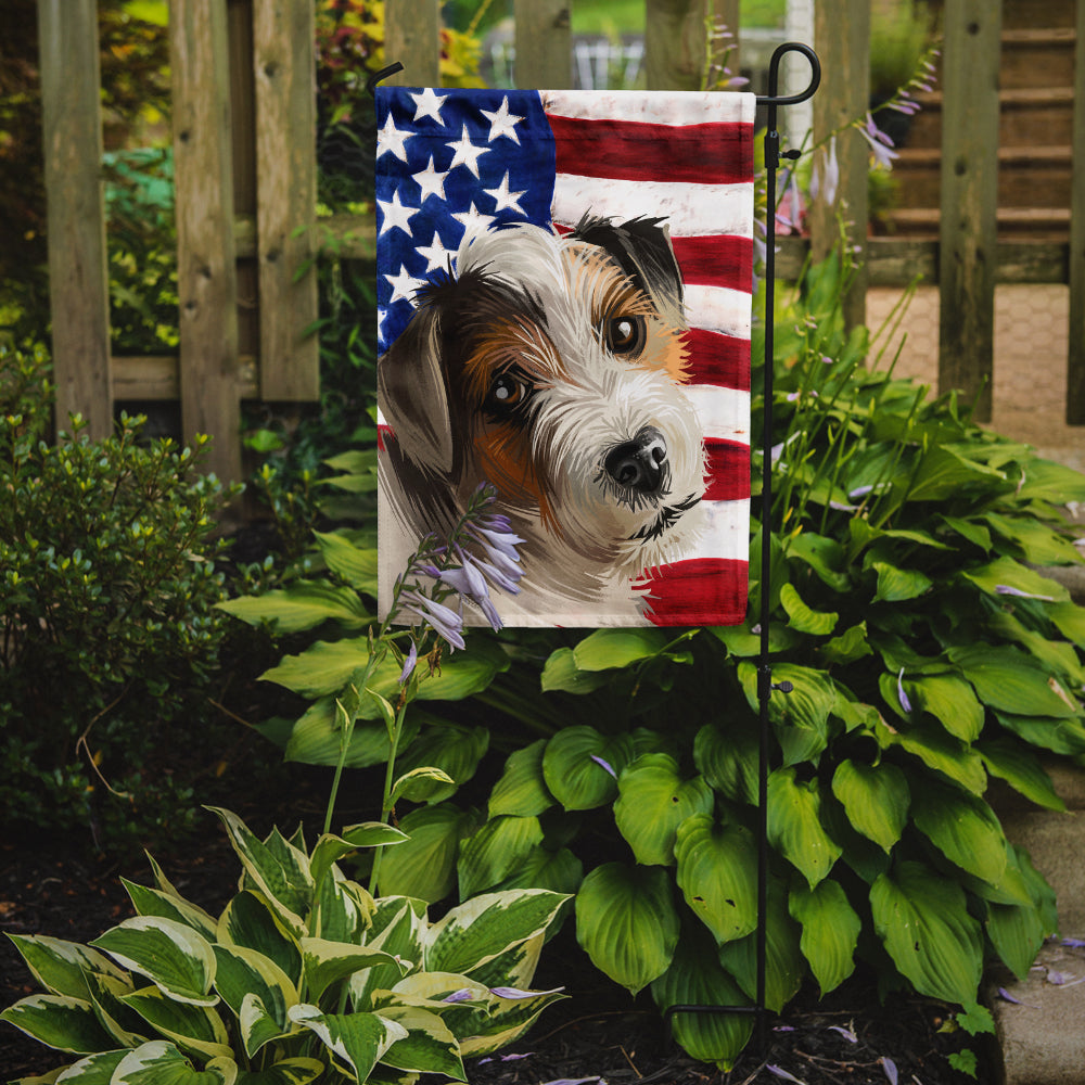 Parson Russell Terrier American Flag Flag Garden Size CK6637GF  the-store.com.