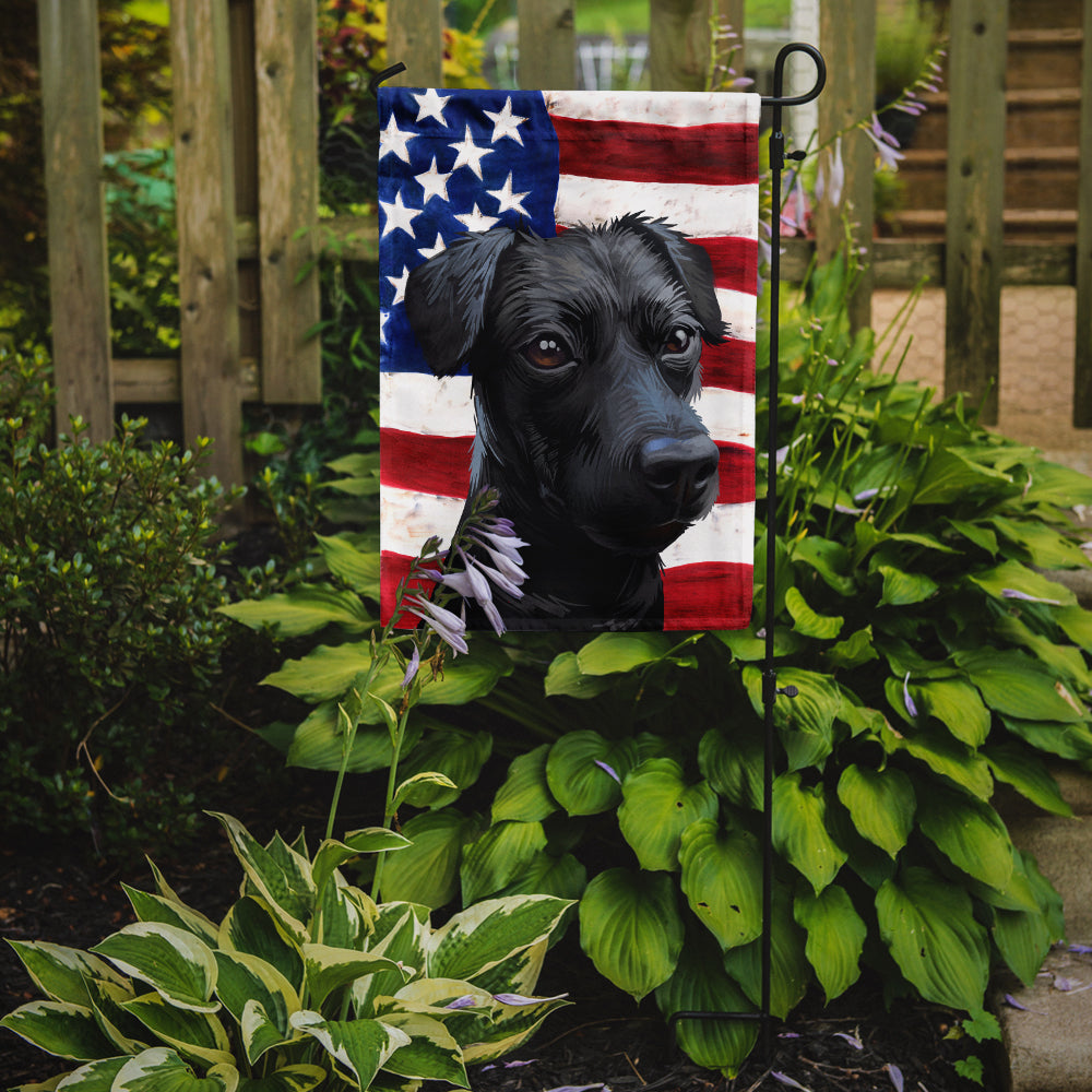 Patterdale Terrier Dog American Flag Flag Garden Size CK6638GF  the-store.com.