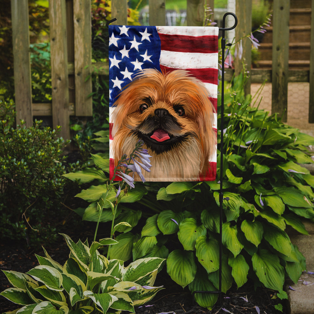 Pekingese Dog American Flag Flag Garden Size CK6639GF  the-store.com.