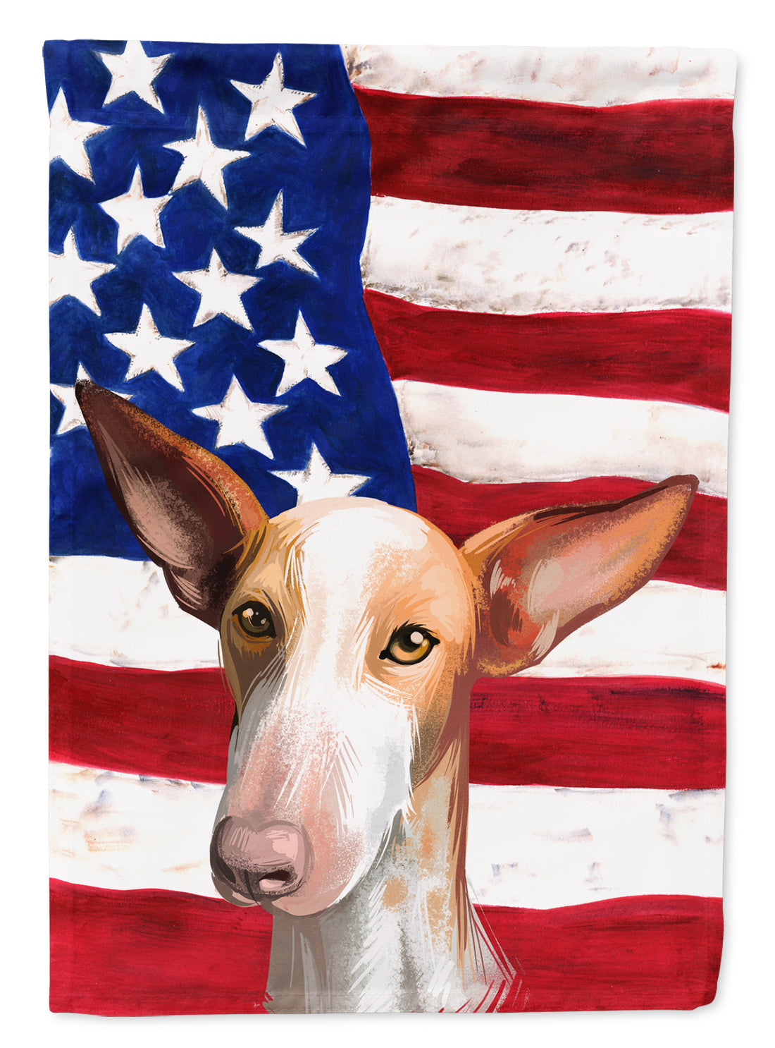 Podenco Canario Dog American Flag Flag Canvas House Size CK6648CHF  the-store.com.