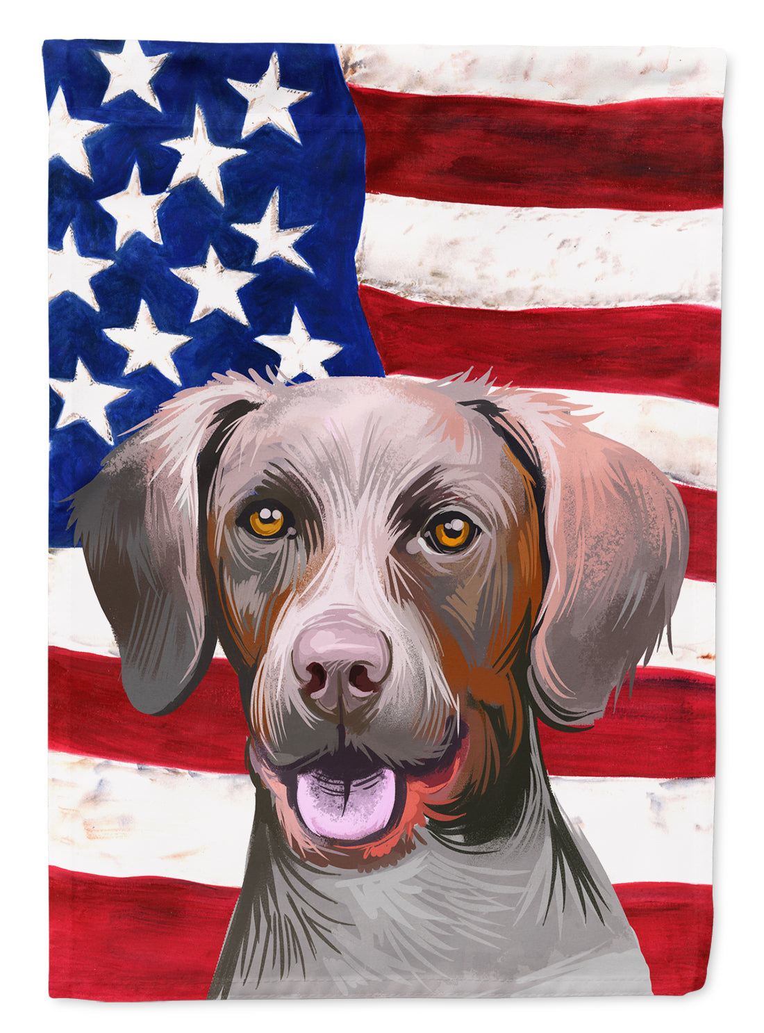 Pointer Dog American Flag Flag Garden Size CK6649GF  the-store.com.