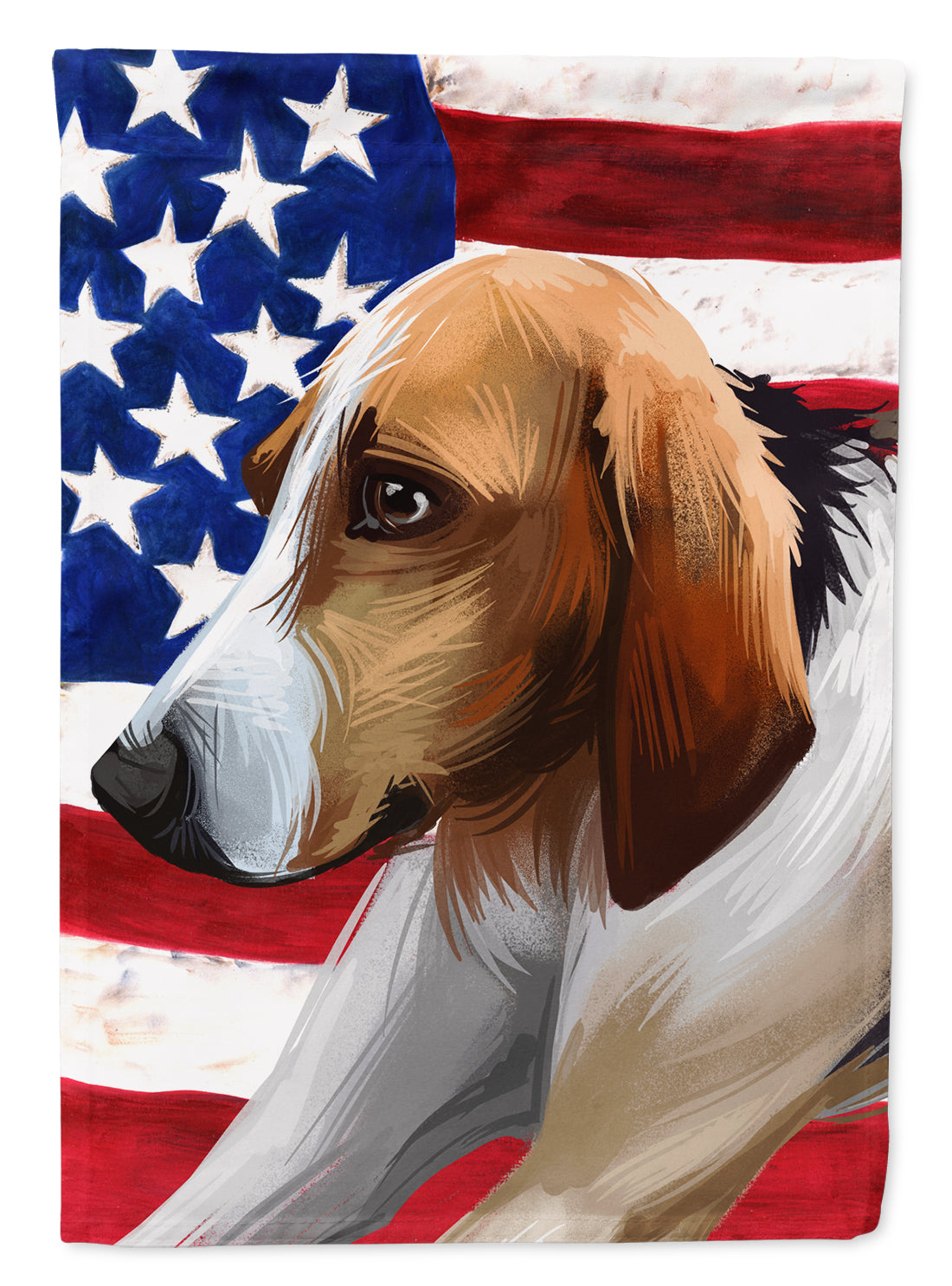 Poitevin Dog American Flag Flag Canvas House Size CK6650CHF  the-store.com.