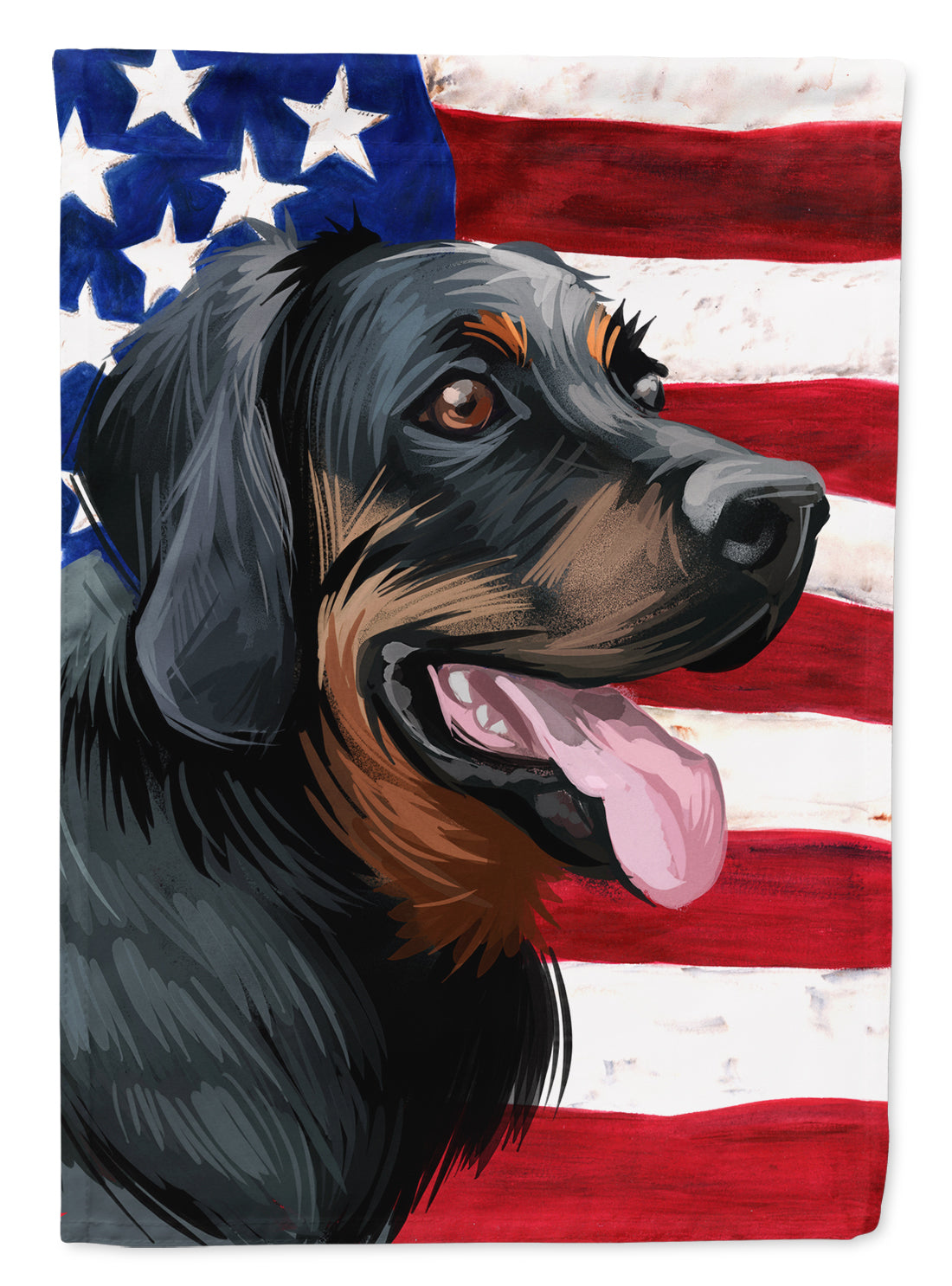 Polish Hunting Dog American Flag Flag Garden Size CK6653GF  the-store.com.