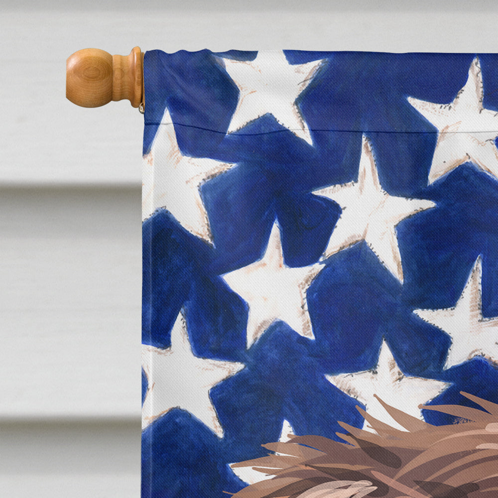 Pont-Audemer Spaniel Dog American Flag Flag Canvas House Size CK6656CHF  the-store.com.