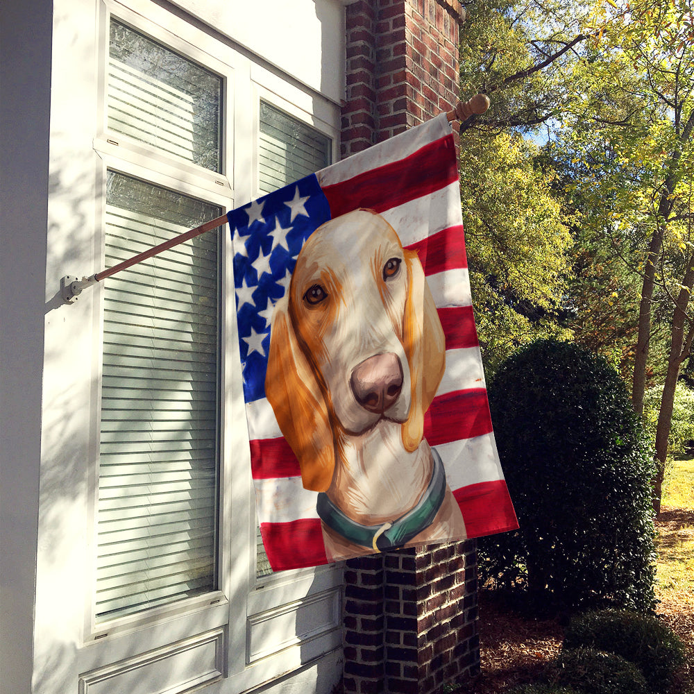 Porcelaine Dog American Flag Flag Canvas House Size CK6658CHF  the-store.com.