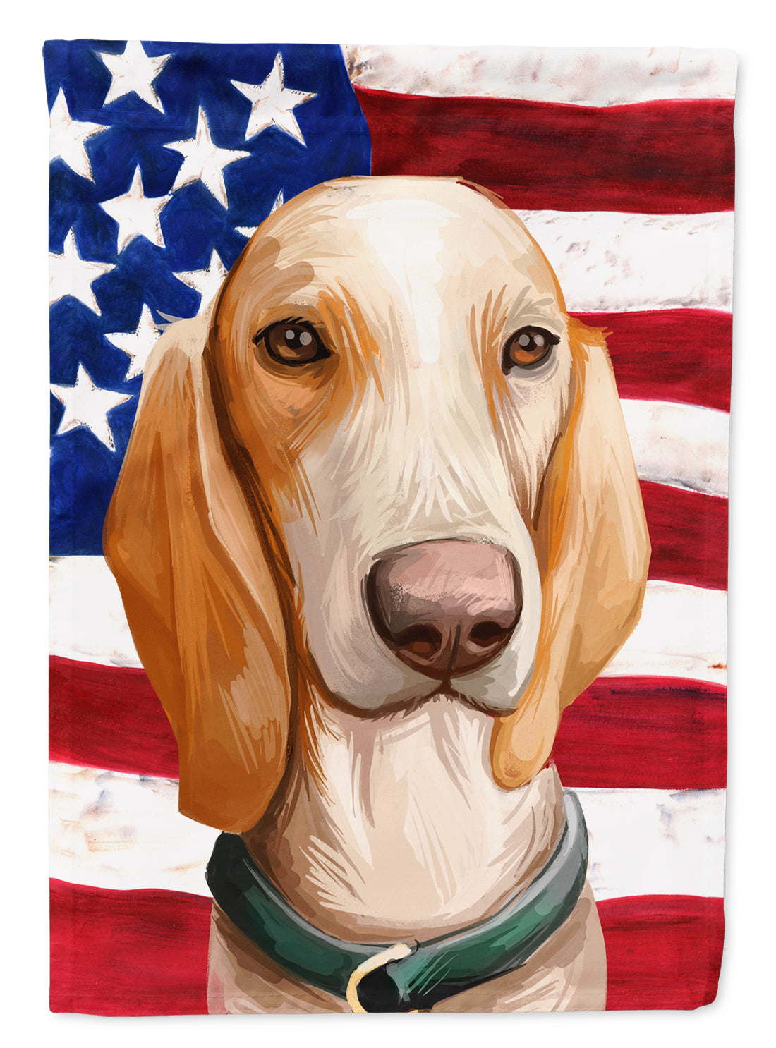 Porcelaine Dog American Flag Flag Garden Size CK6658GF  the-store.com.