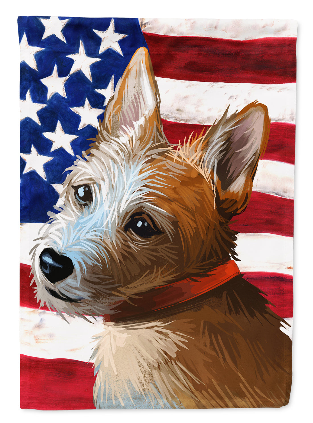 Portuguese Podengo Dog American Flag Flag Garden Size CK6659GF  the-store.com.