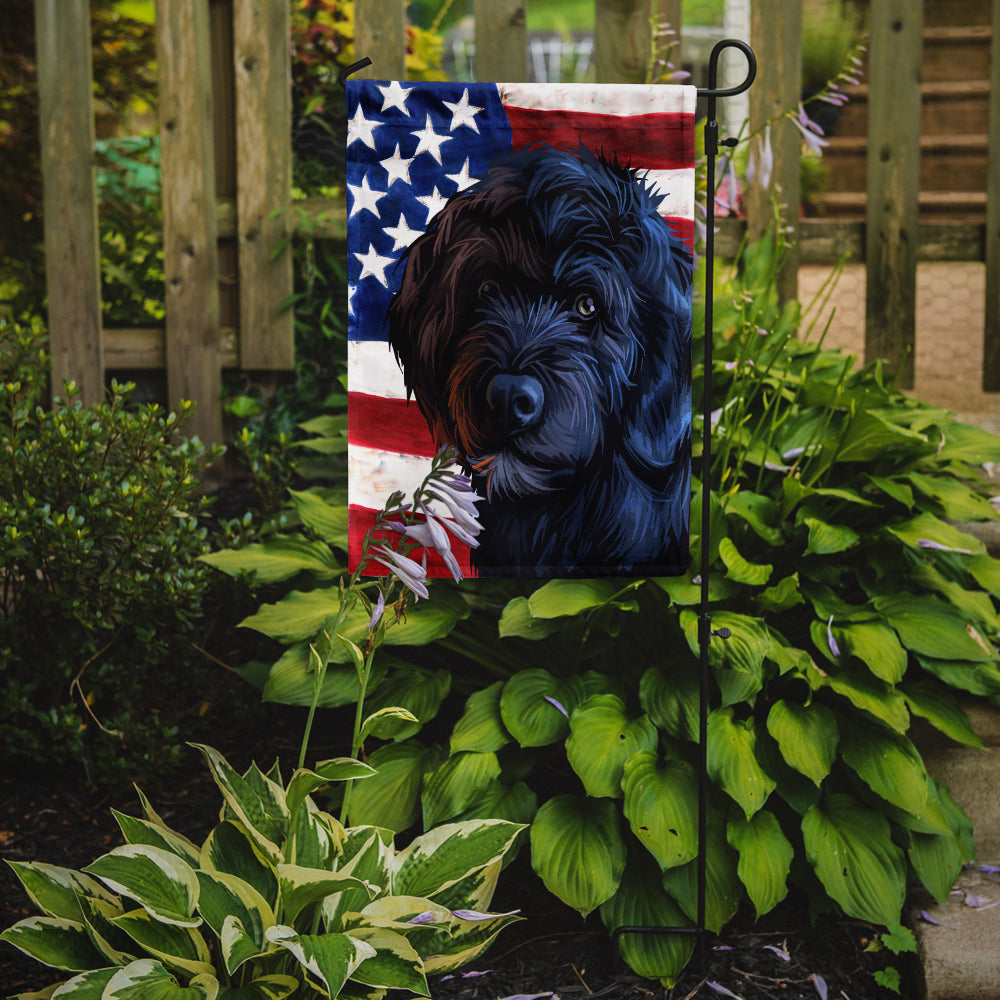 Portuguese Water Dog American Flag Flag Garden Size CK6661GF  the-store.com.